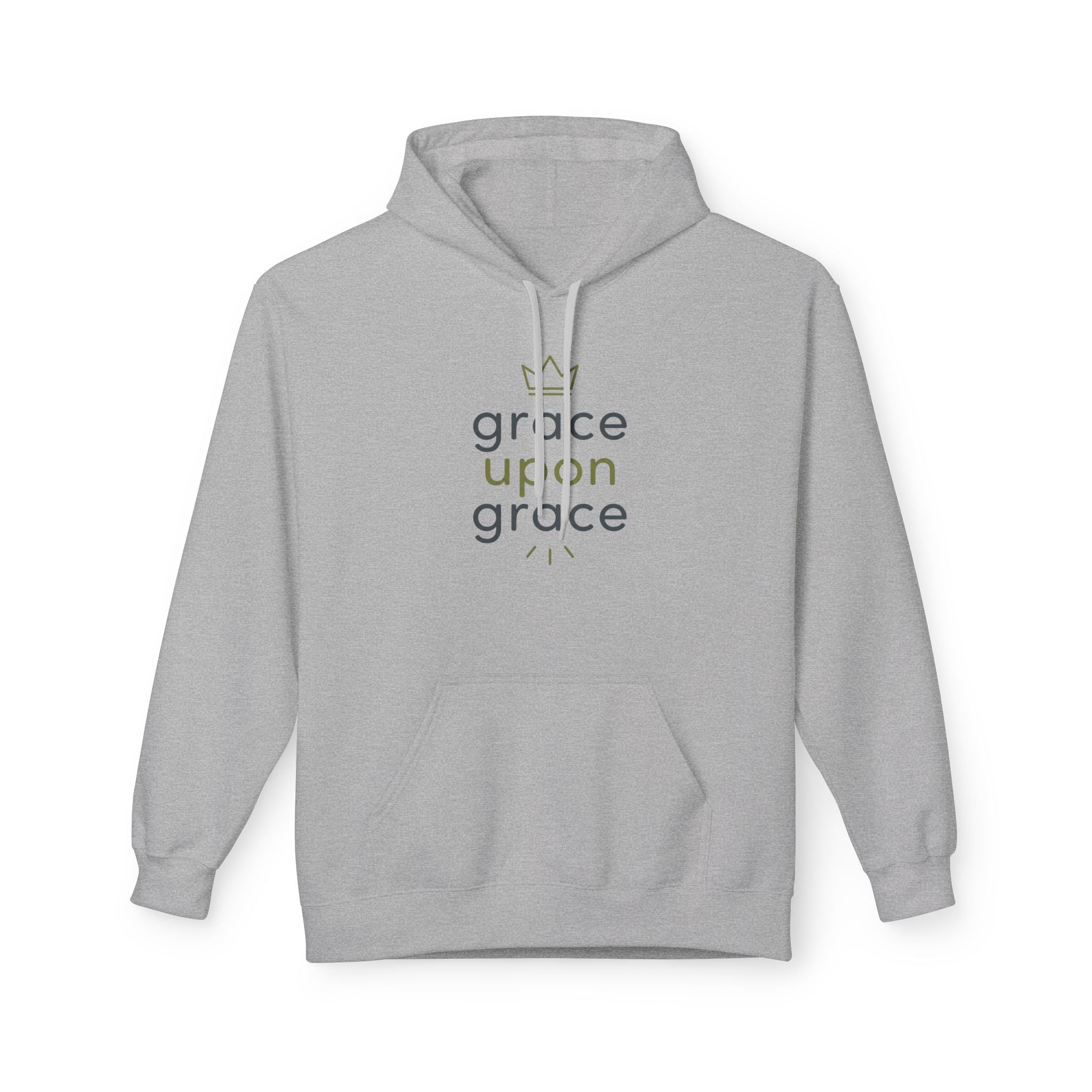 Grace Upon Grace Hoodie — Minimal Christian Faith Sweatshirt