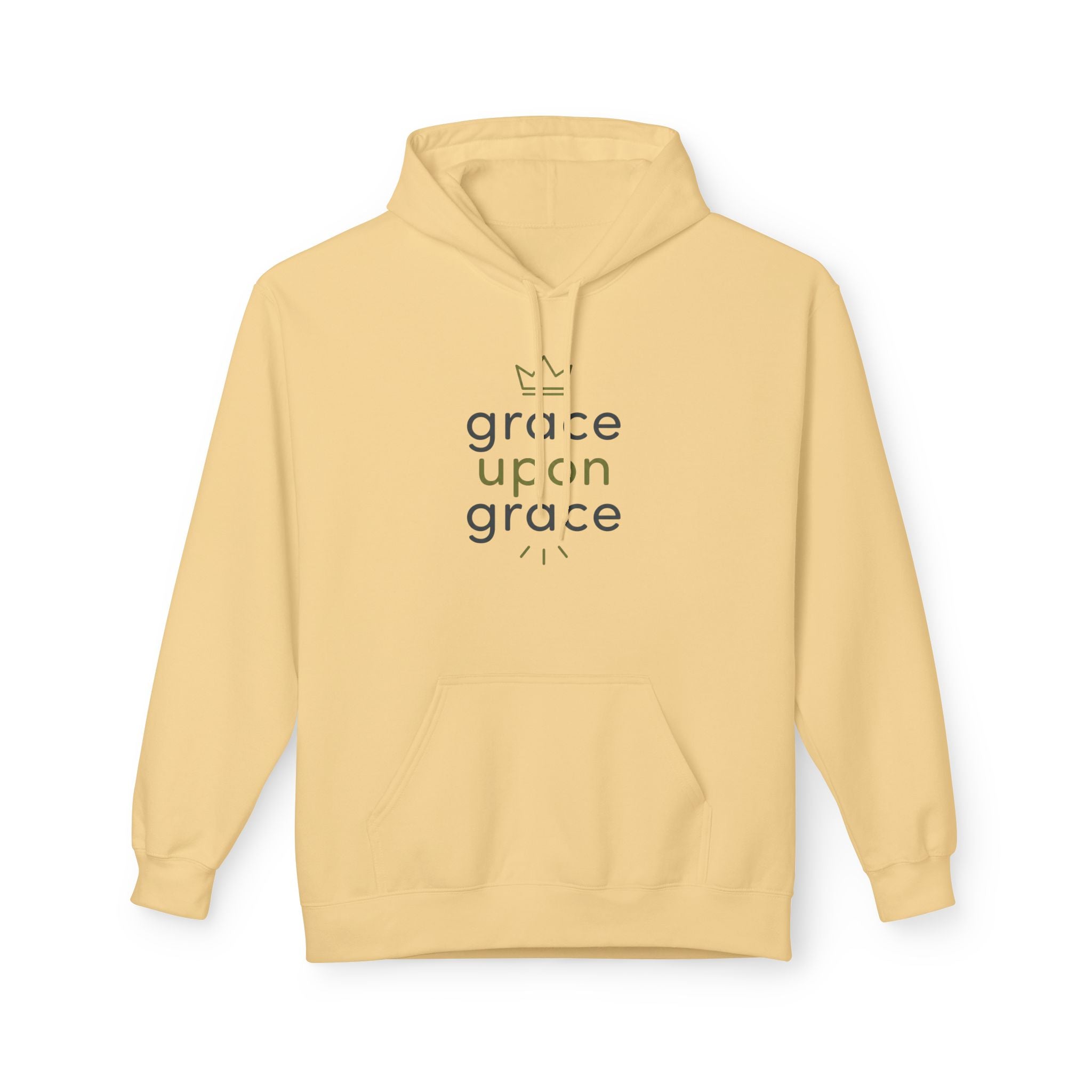 Hoodie - "Grace Upon Grace" Minimalist Christian Pullover