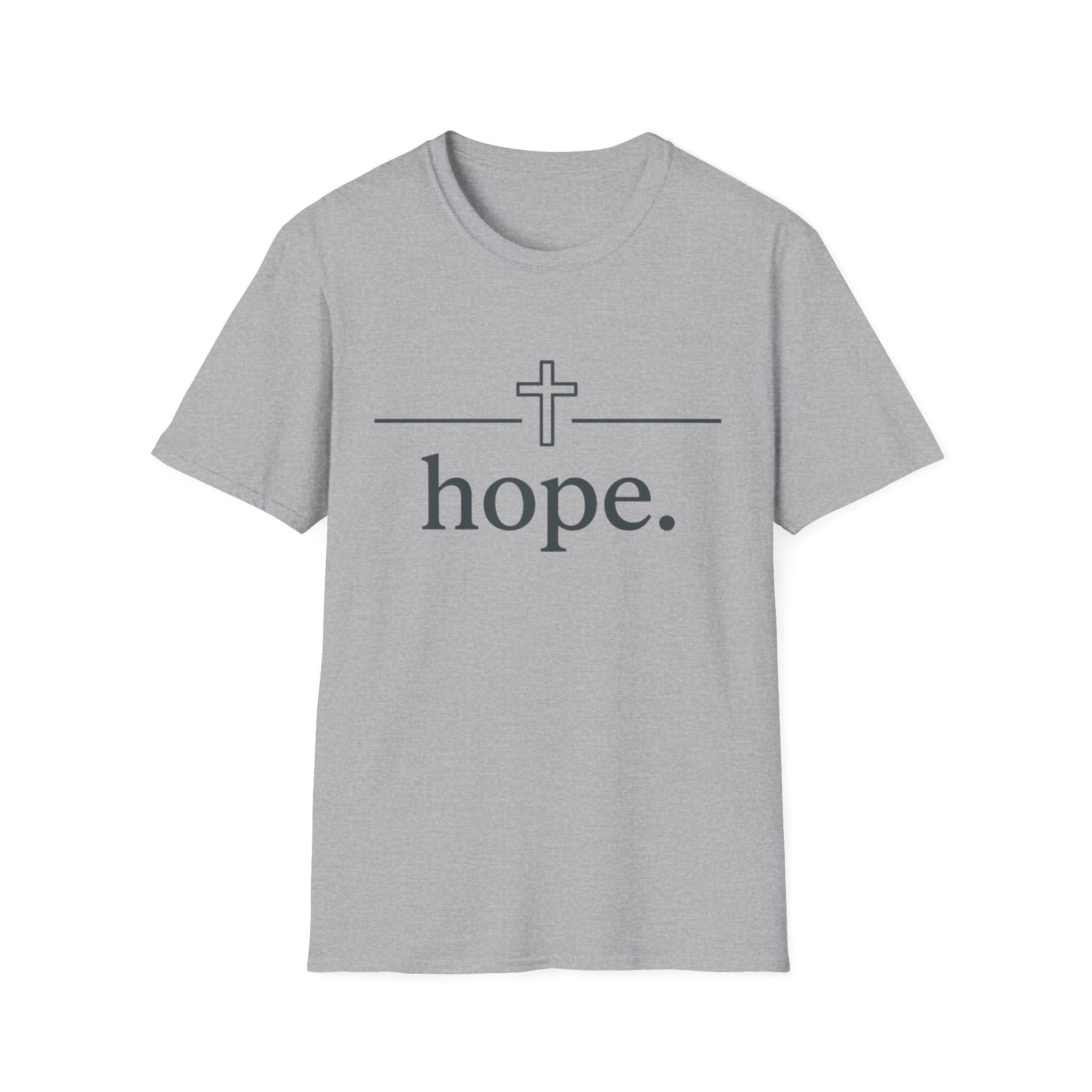 Hope Cross T-Shirt — Christian Faith Tee with "hope." Text