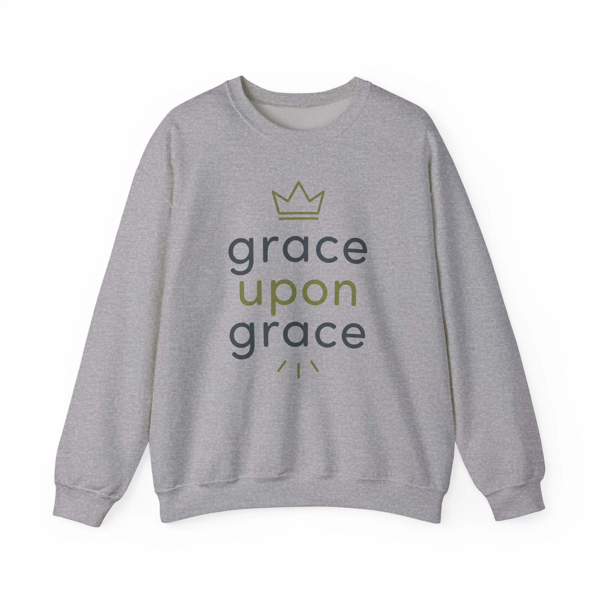 Grace Upon Grace Crewneck Sweatshirt — Inspirational Christian Faith Pullover