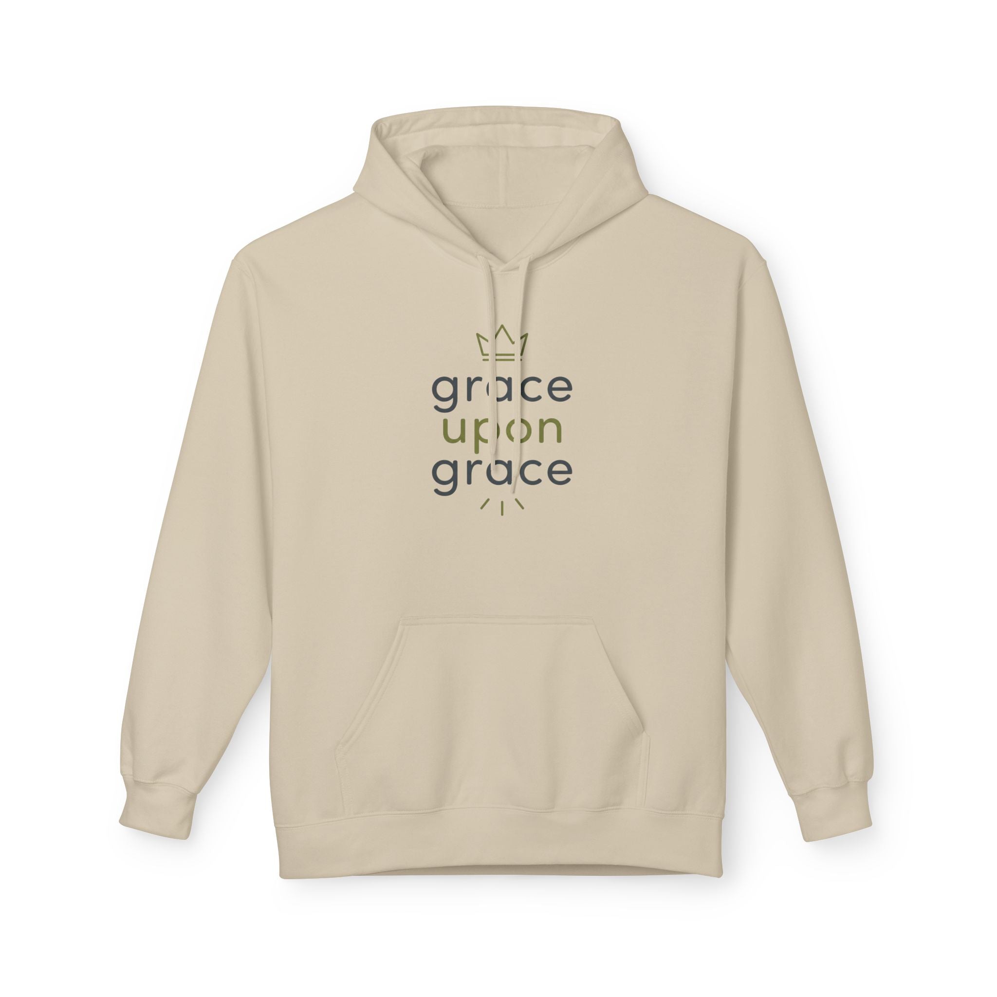 Grace Upon Grace Hoodie — Minimal Christian Faith Sweatshirt