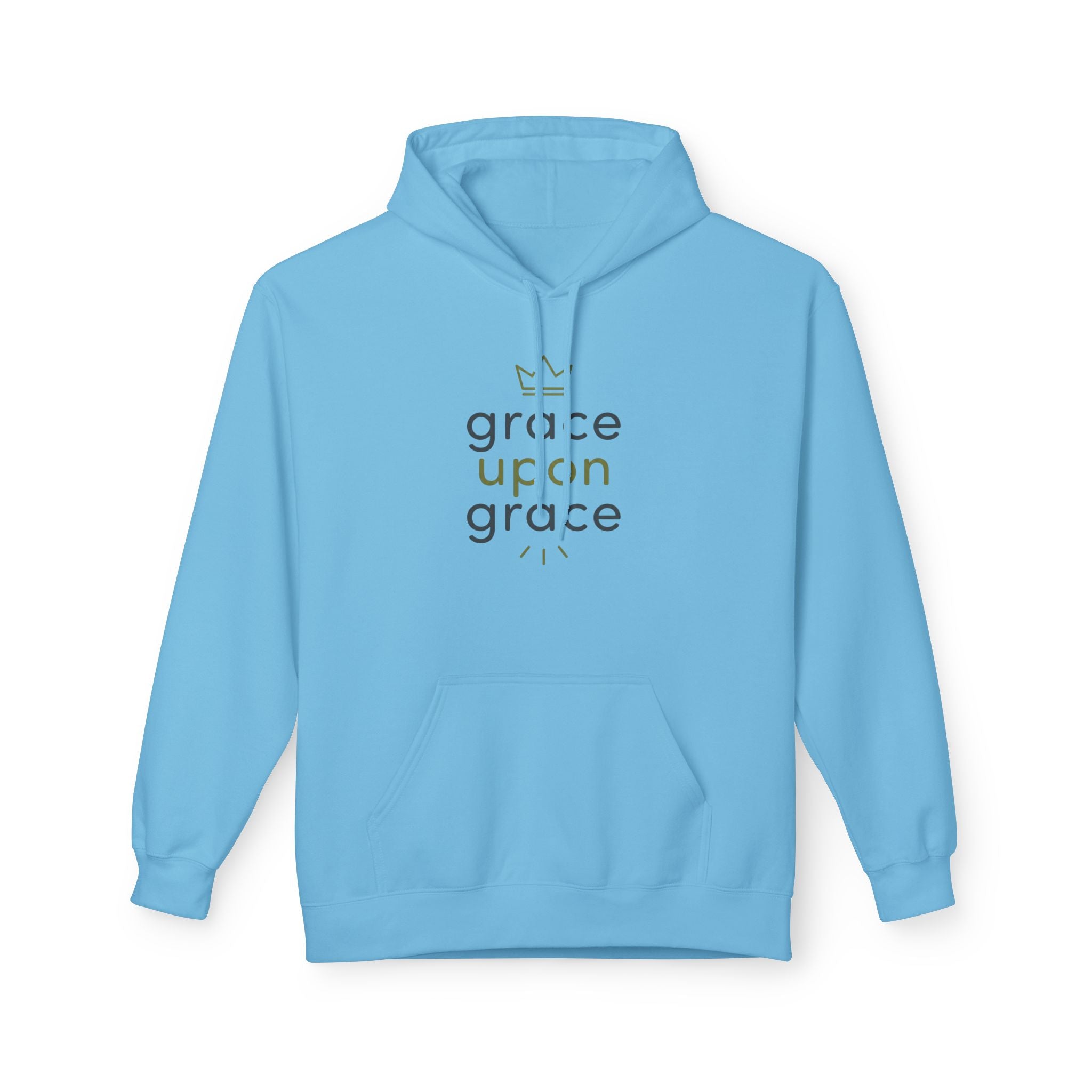 Hoodie - "Grace Upon Grace" Minimalist Christian Pullover