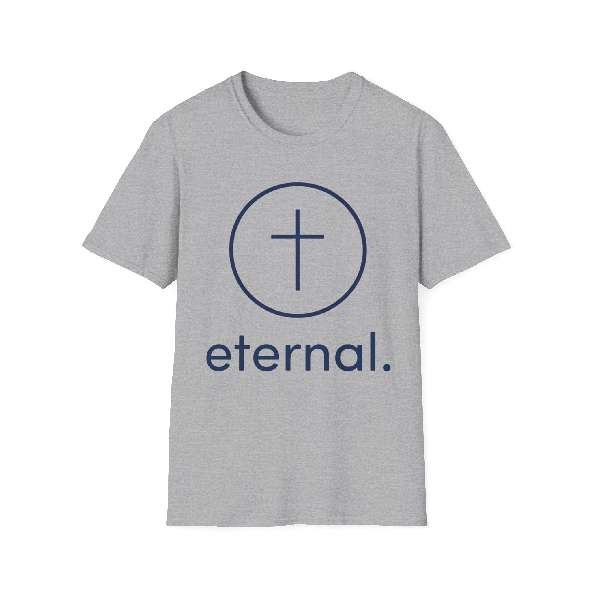 Christian T-Shirt - "eternal." Cross Minimalist Faith Tee