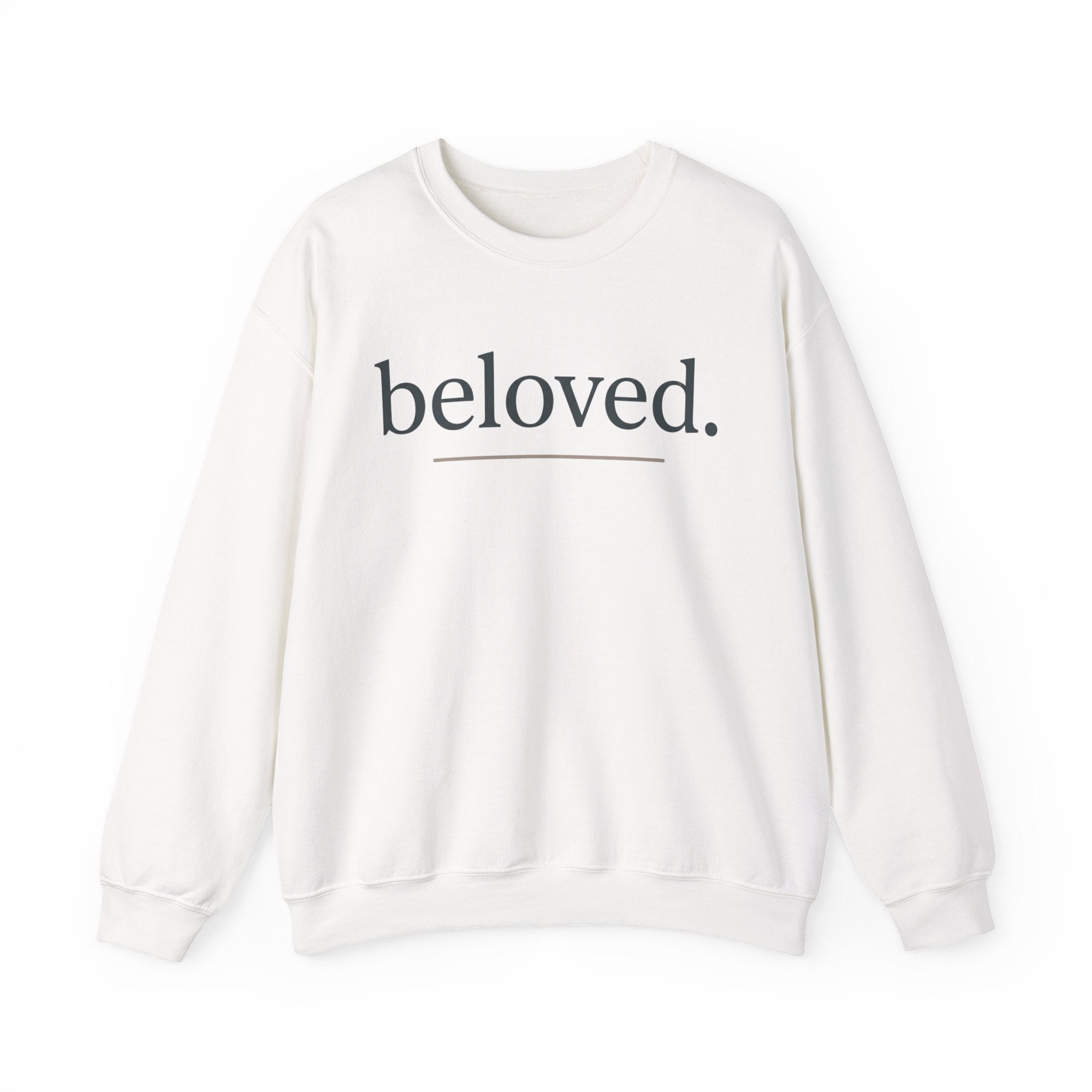 Beloved Crewneck Sweatshirt — Minimal Comfort Pullover with “beloved.” Script