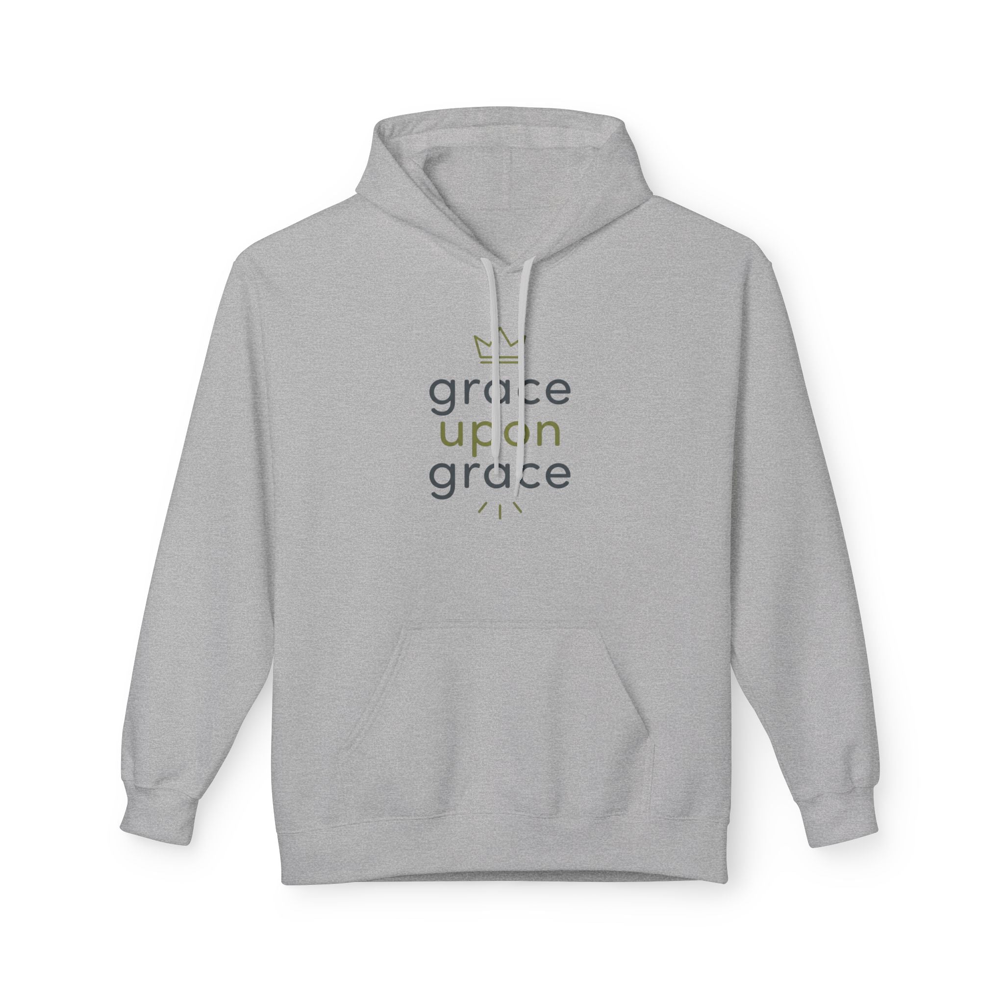 Hoodie - "Grace Upon Grace" Minimalist Christian Pullover