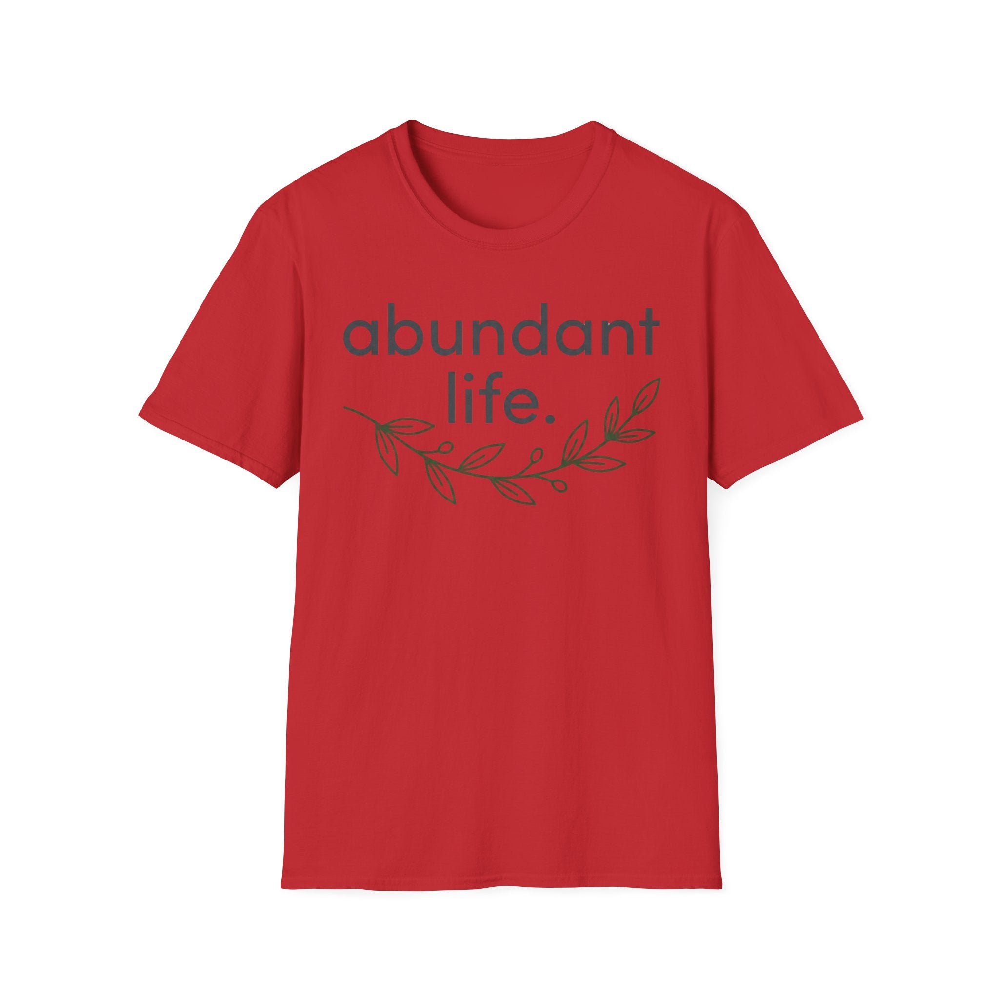Abundant Life T-Shirt — Minimal Script Floral Tee
