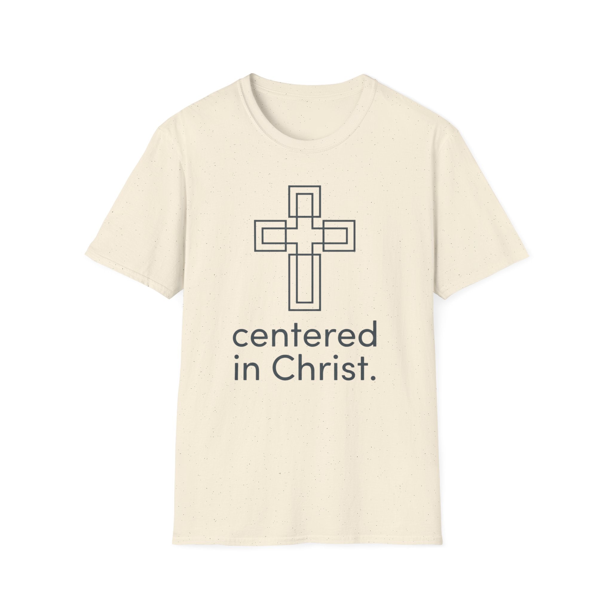 Centered in Christ T-Shirt — Minimalist Cross Christian Tee