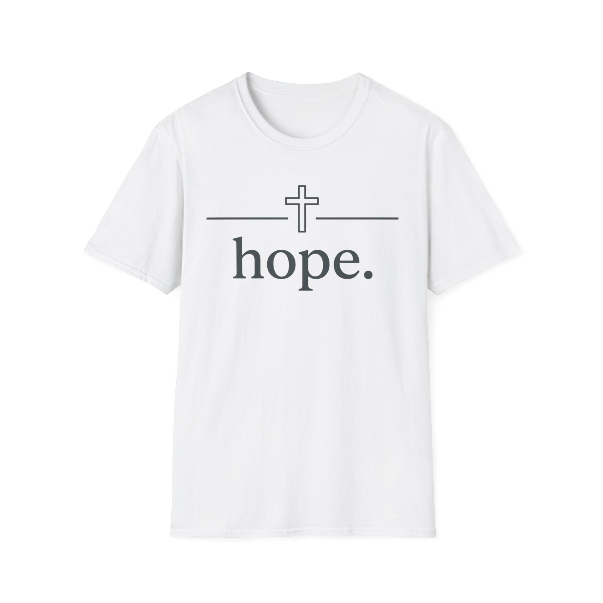 Hope Cross T-Shirt — Christian Faith Tee with "hope." Text