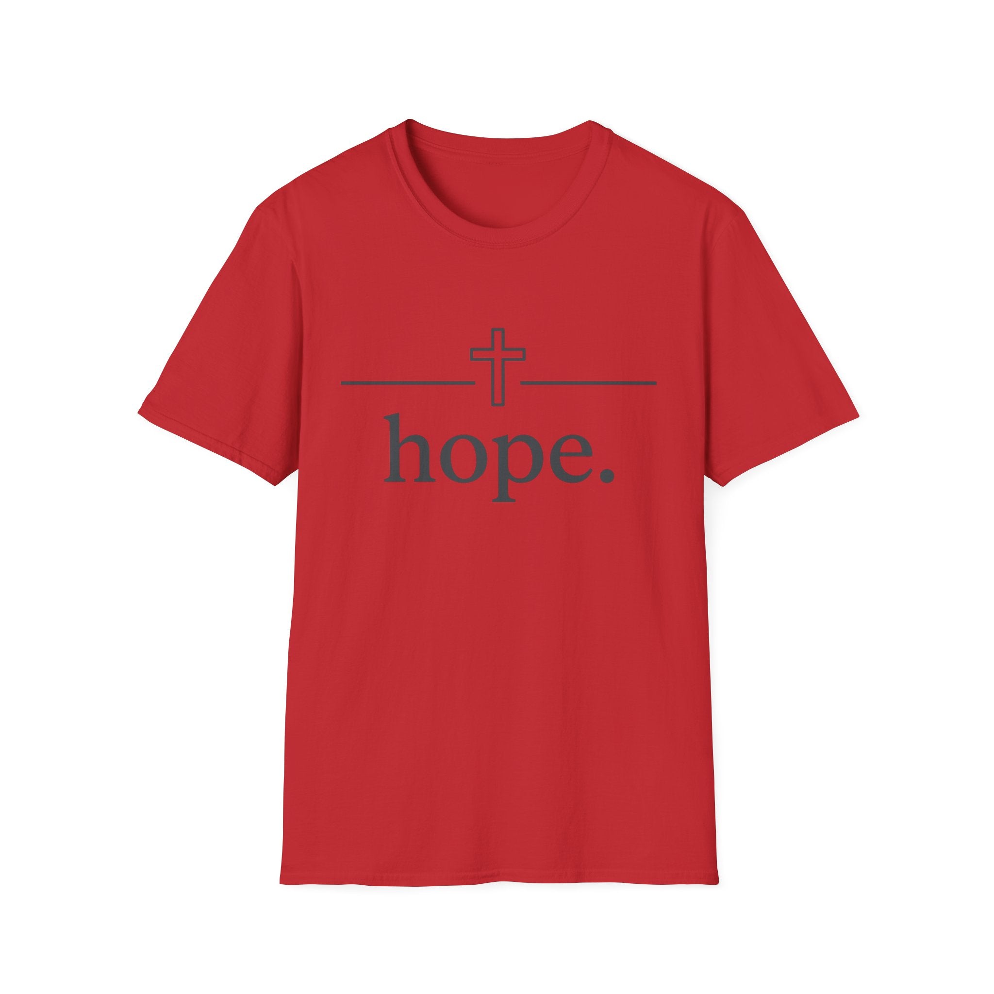 Hope Cross T-Shirt — Christian Faith Tee with "hope." Text