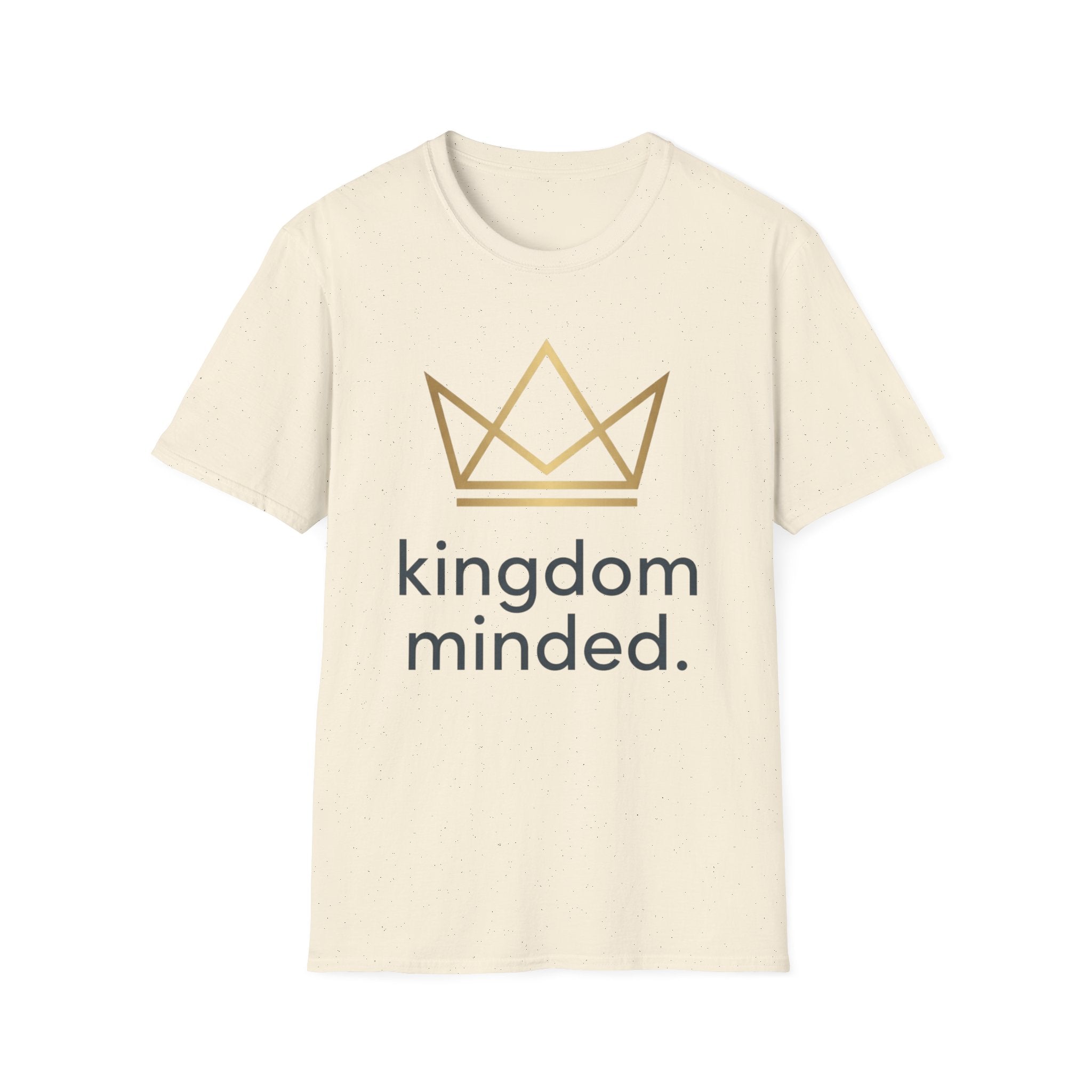 Kingdom Minded T-Shirt — Gold Crown Christian Faith Tee
