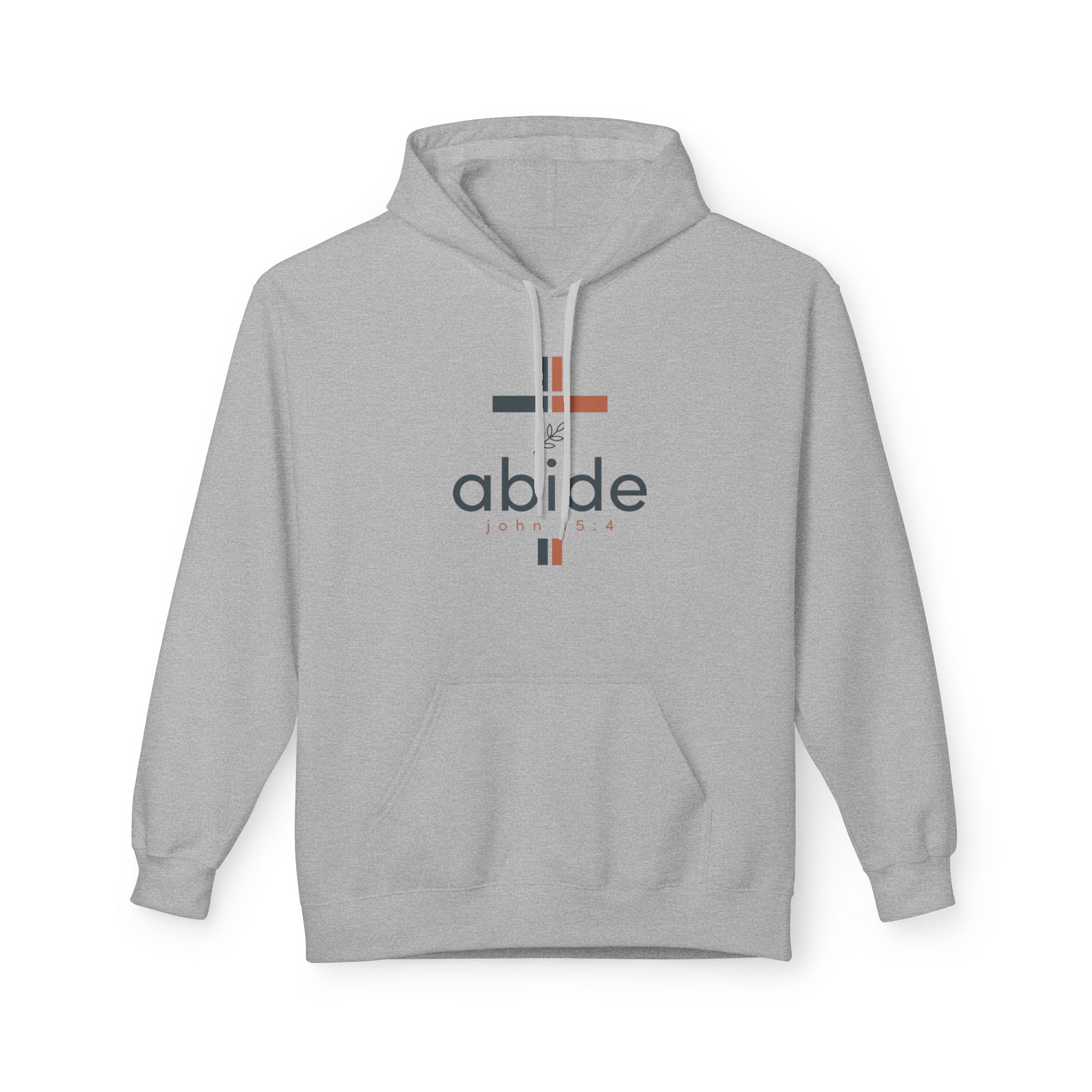 Abide Cross Hoodie – Minimal Faith Graphic Pullover