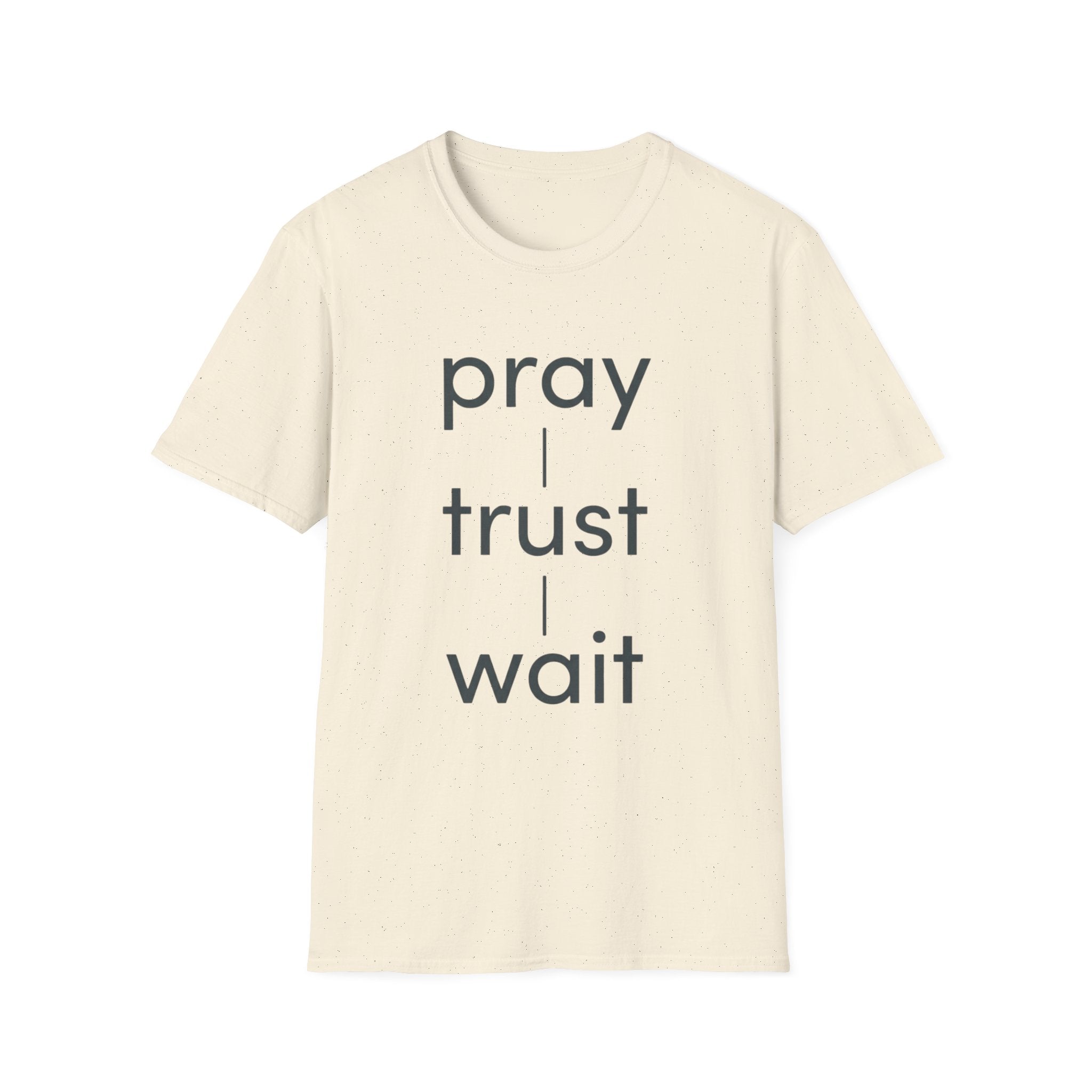 Pray Trust Wait T-Shirt — Inspirational Faith Tee