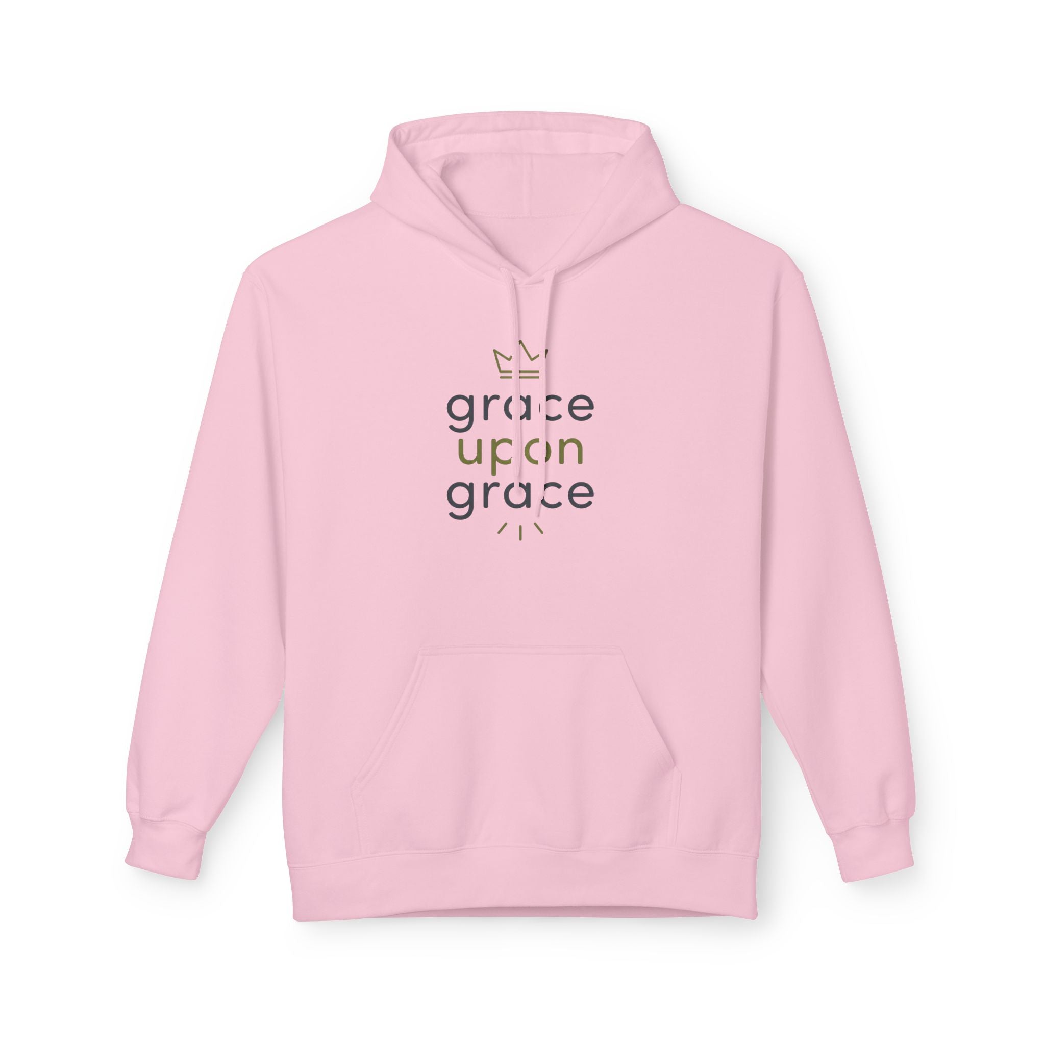 Hoodie - "Grace Upon Grace" Minimalist Christian Pullover