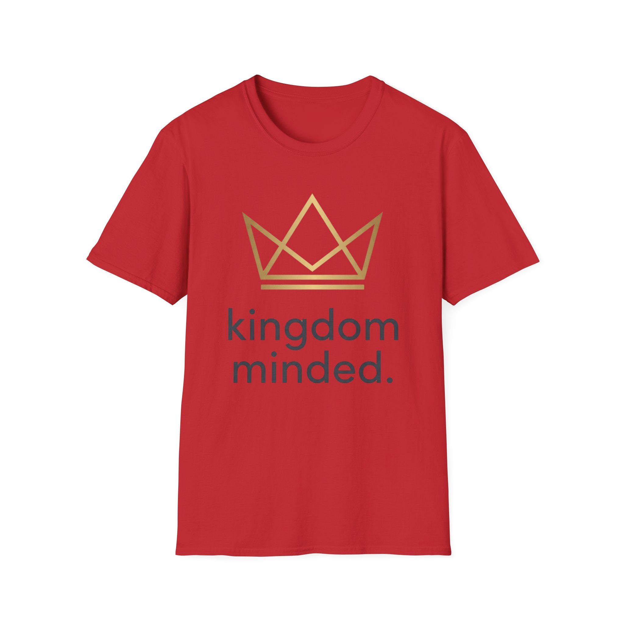 Kingdom Minded T-Shirt — Gold Crown Christian Faith Tee