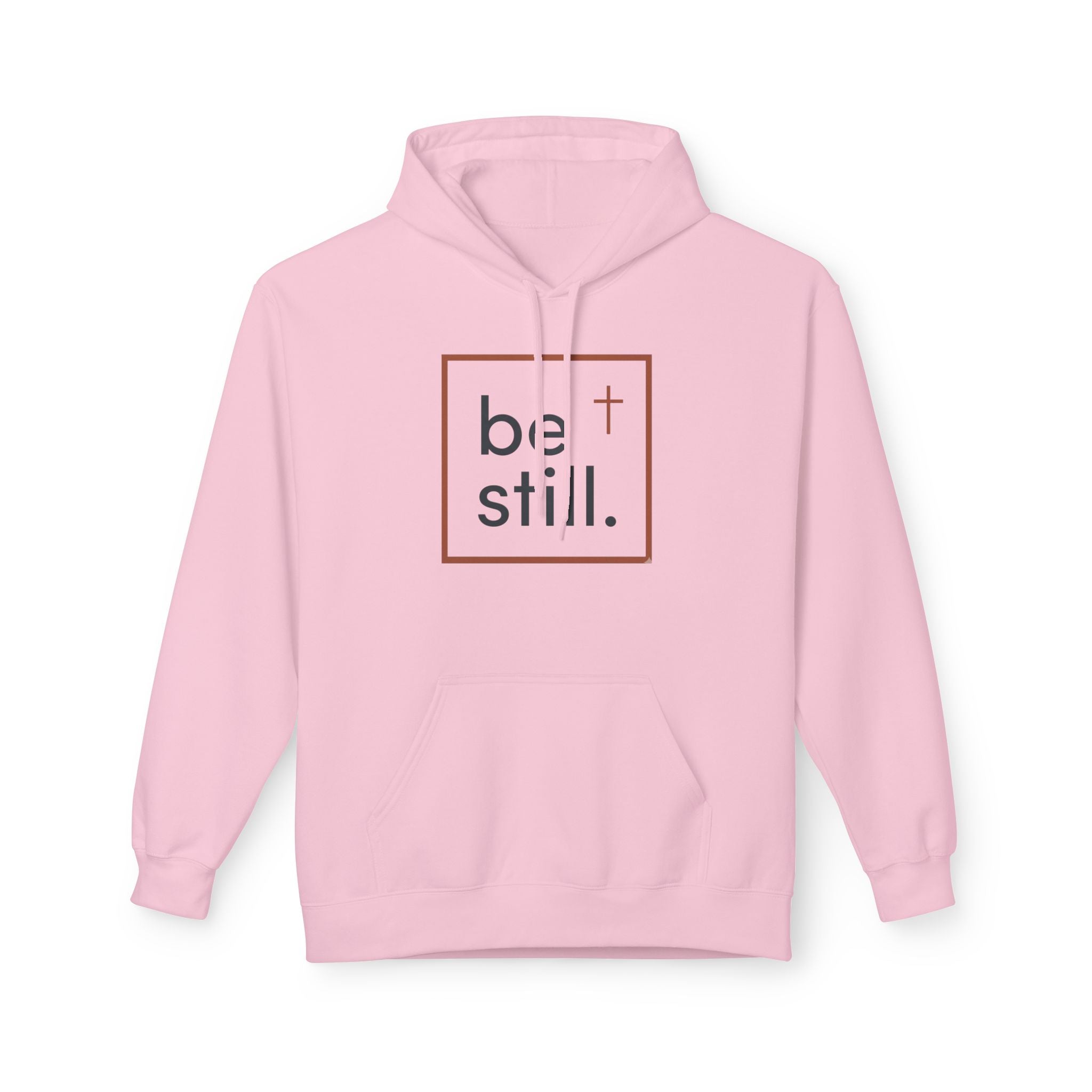 Be Still Christian Hoodie — Minimal Cross Faith Hoodie