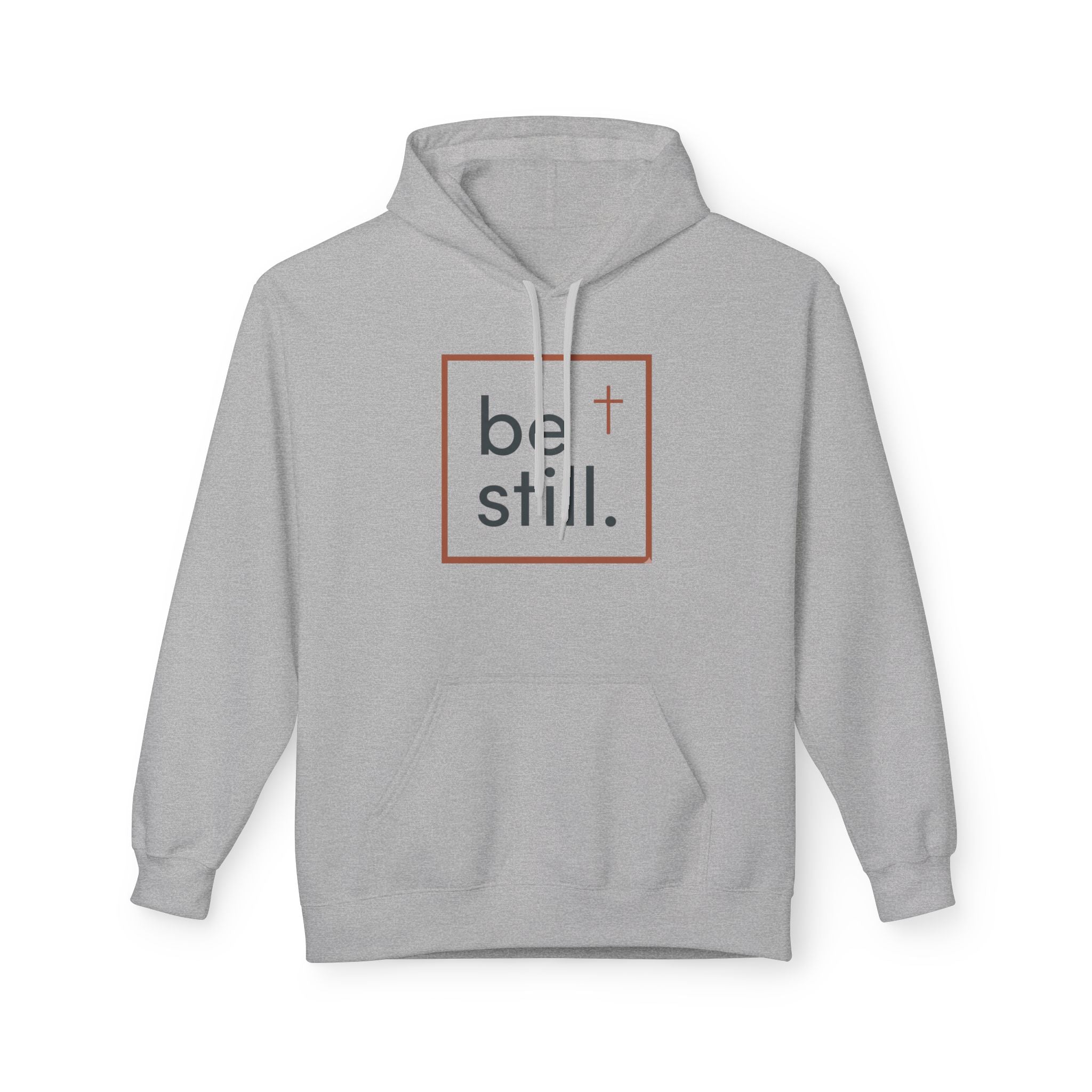 Be Still Christian Hoodie — Minimal Cross Faith Hoodie