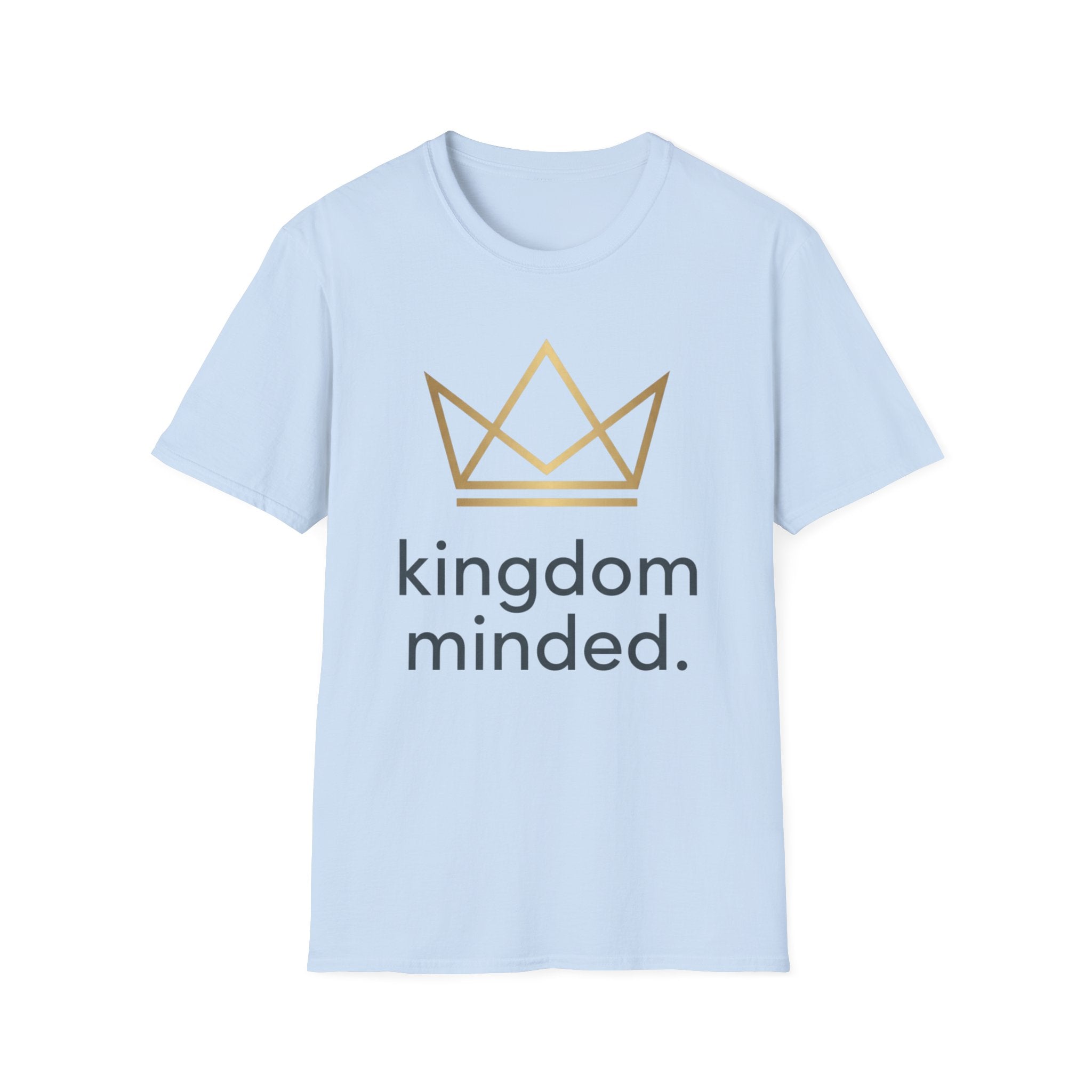 Kingdom Minded T-Shirt — Gold Crown Christian Faith Tee