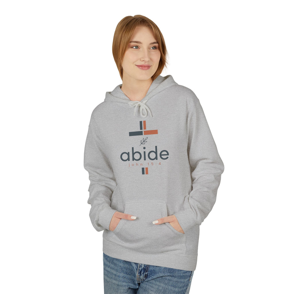 Abide Cross Hoodie – Minimal Faith Graphic Pullover