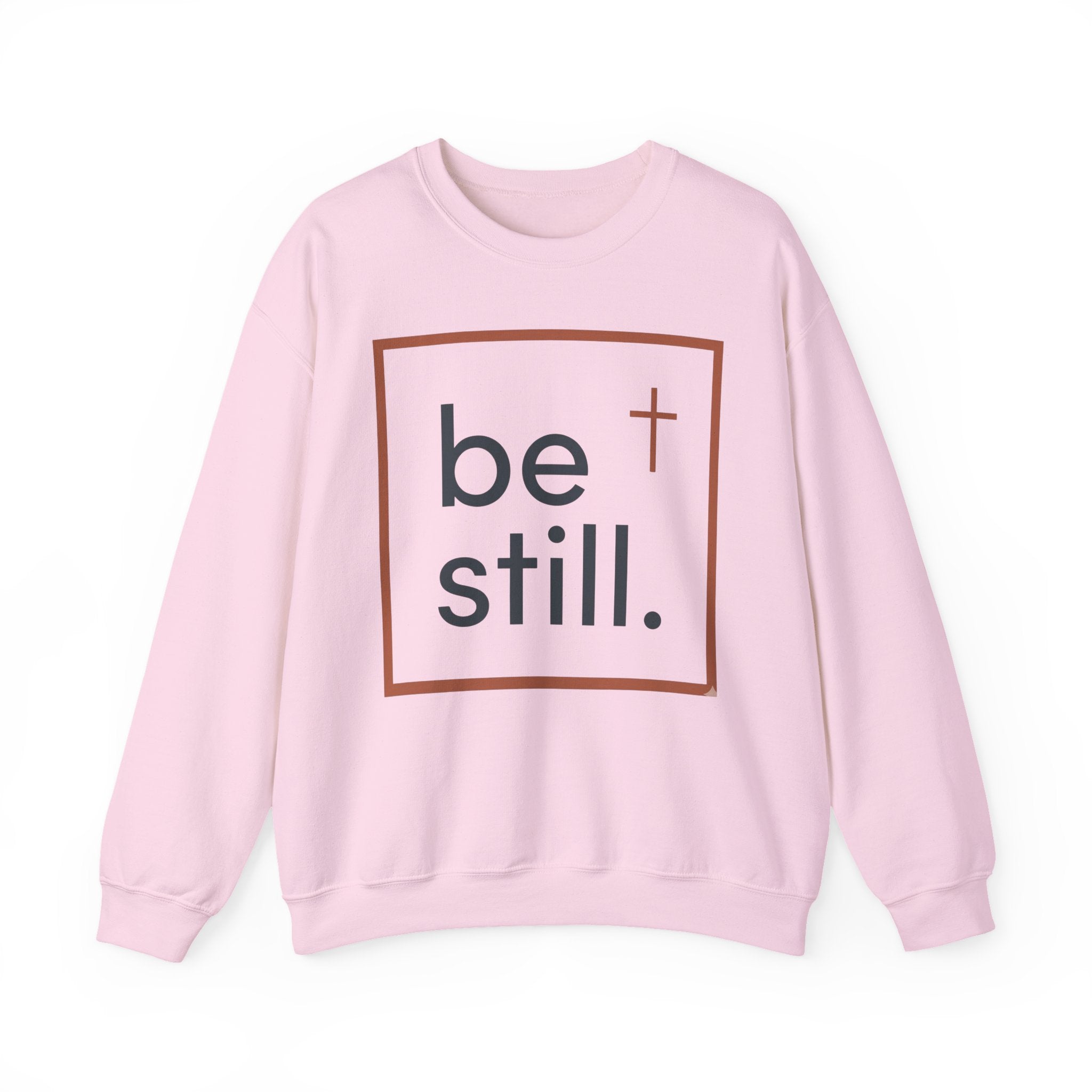 Be Still Crewneck Sweatshirt — Christian Faith Minimalist Pullover