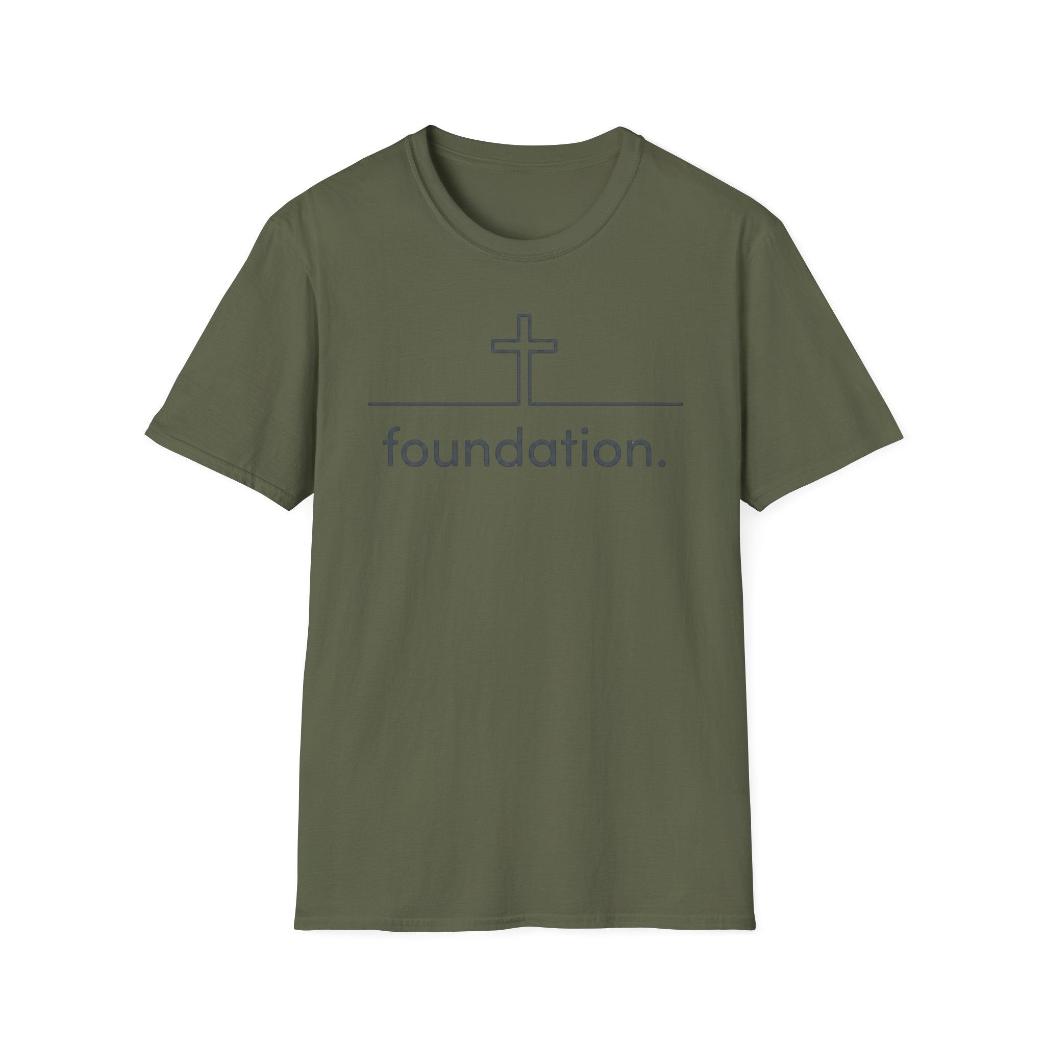 Foundation Cross T-Shirt — Minimal Christian Faith Tee