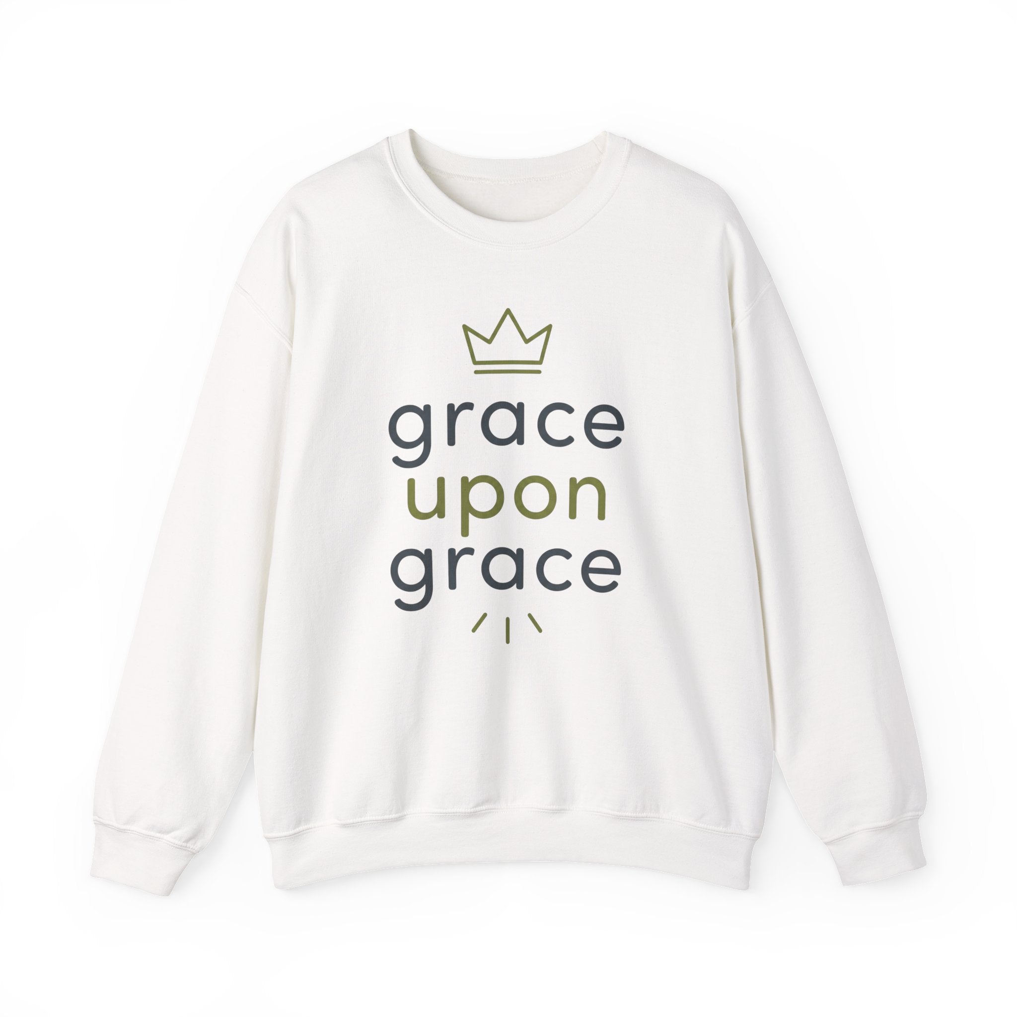 Grace Upon Grace Crewneck Sweatshirt — Inspirational Christian Faith Pullover