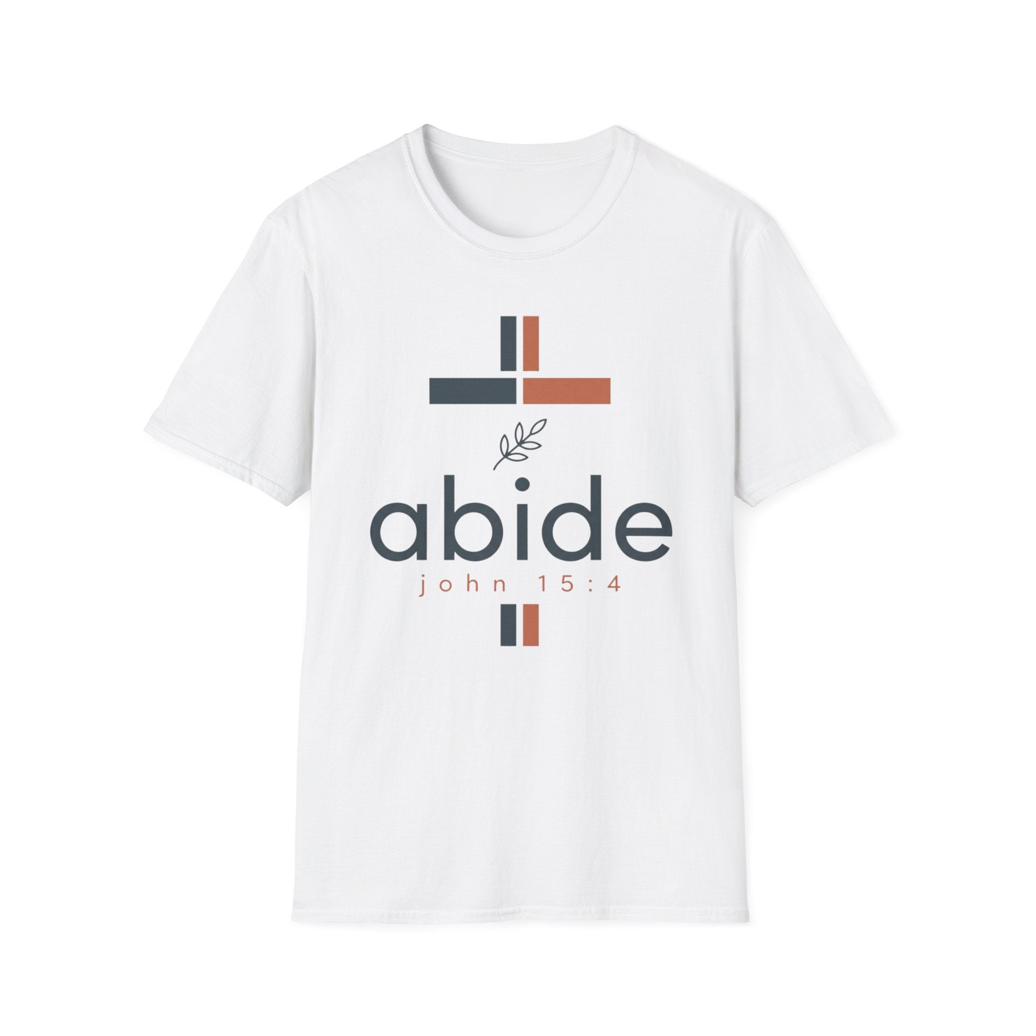 Abide T-Shirt — Christian John 15:4 Faith Tee