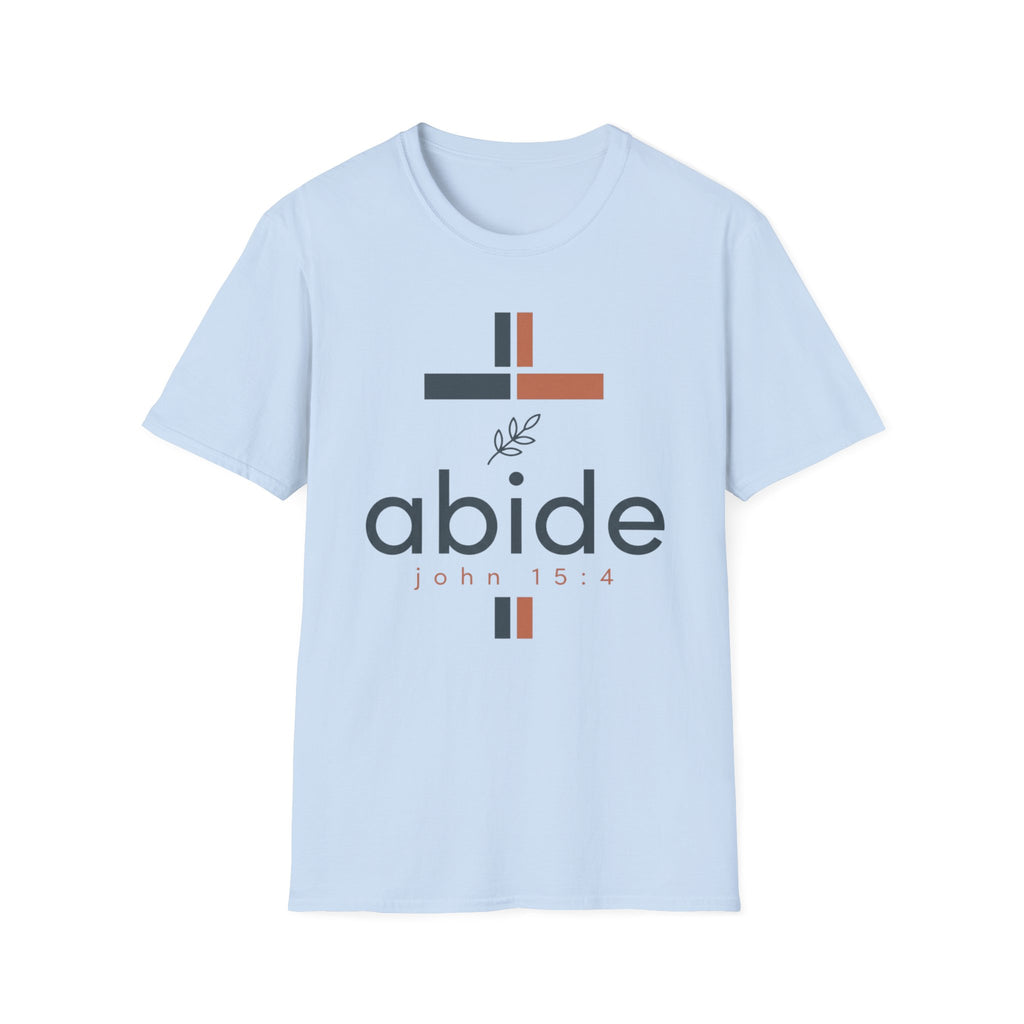 Abide T-Shirt — Christian John 15:4 Faith Tee