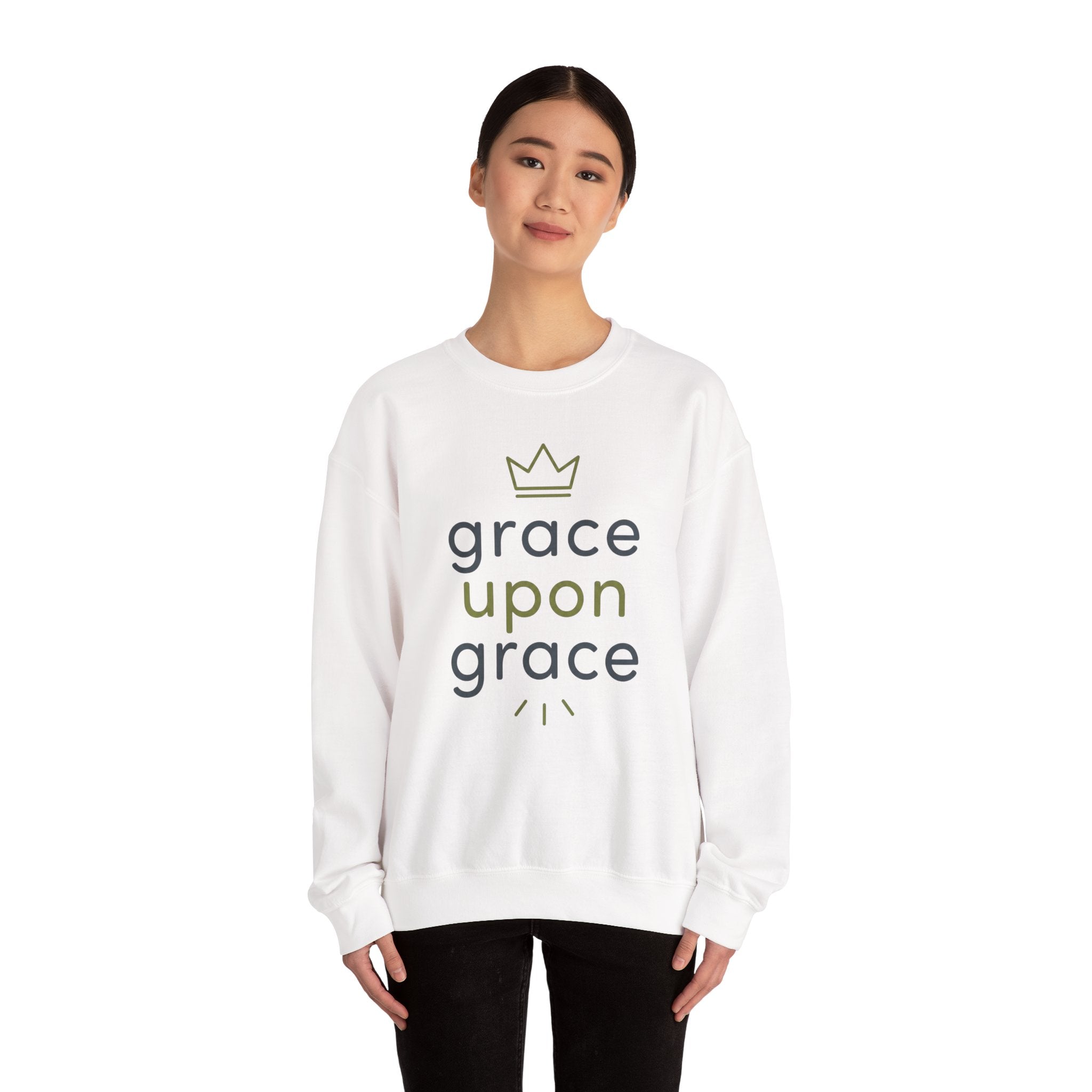 Grace Upon Grace Sweatshirt — Inspirational Christian Crewneck