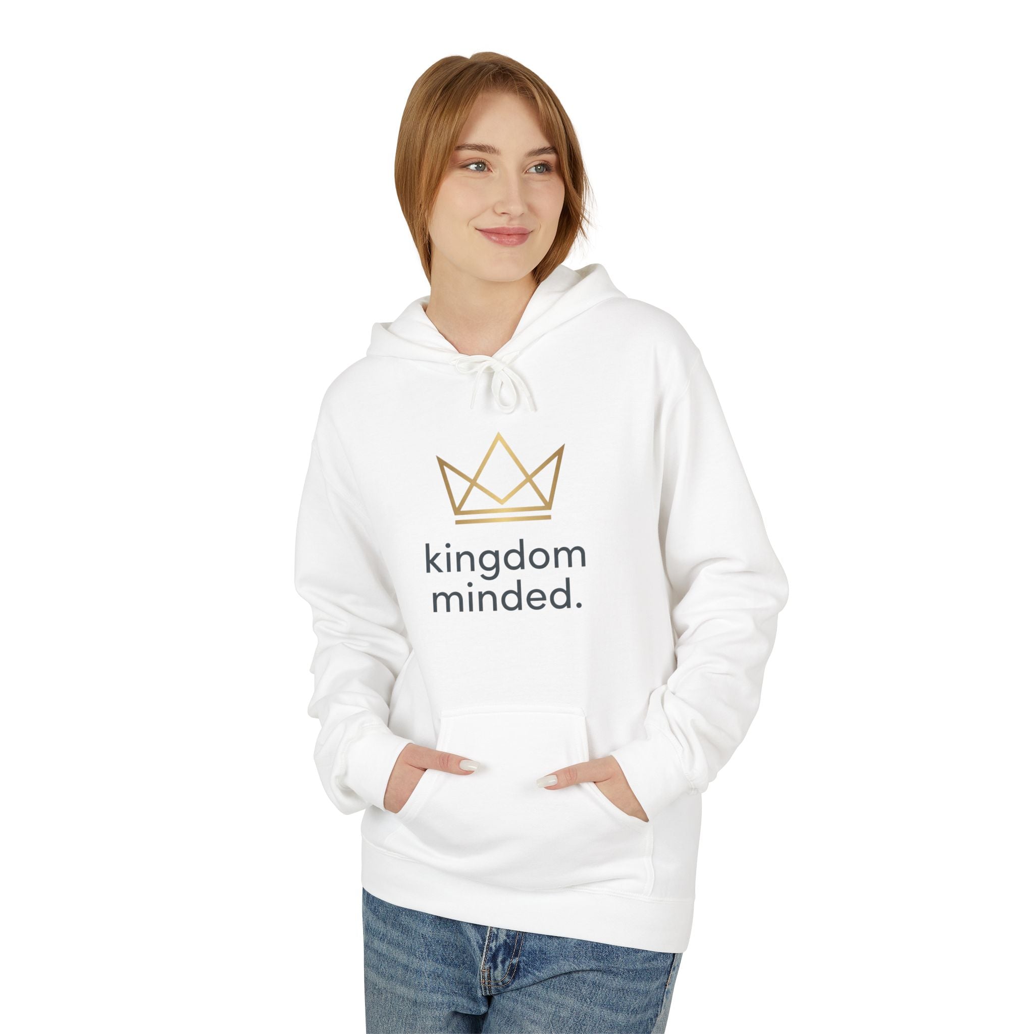 Kingdom Minded Hoodie — Gold Crown Graphic Sweatshirt