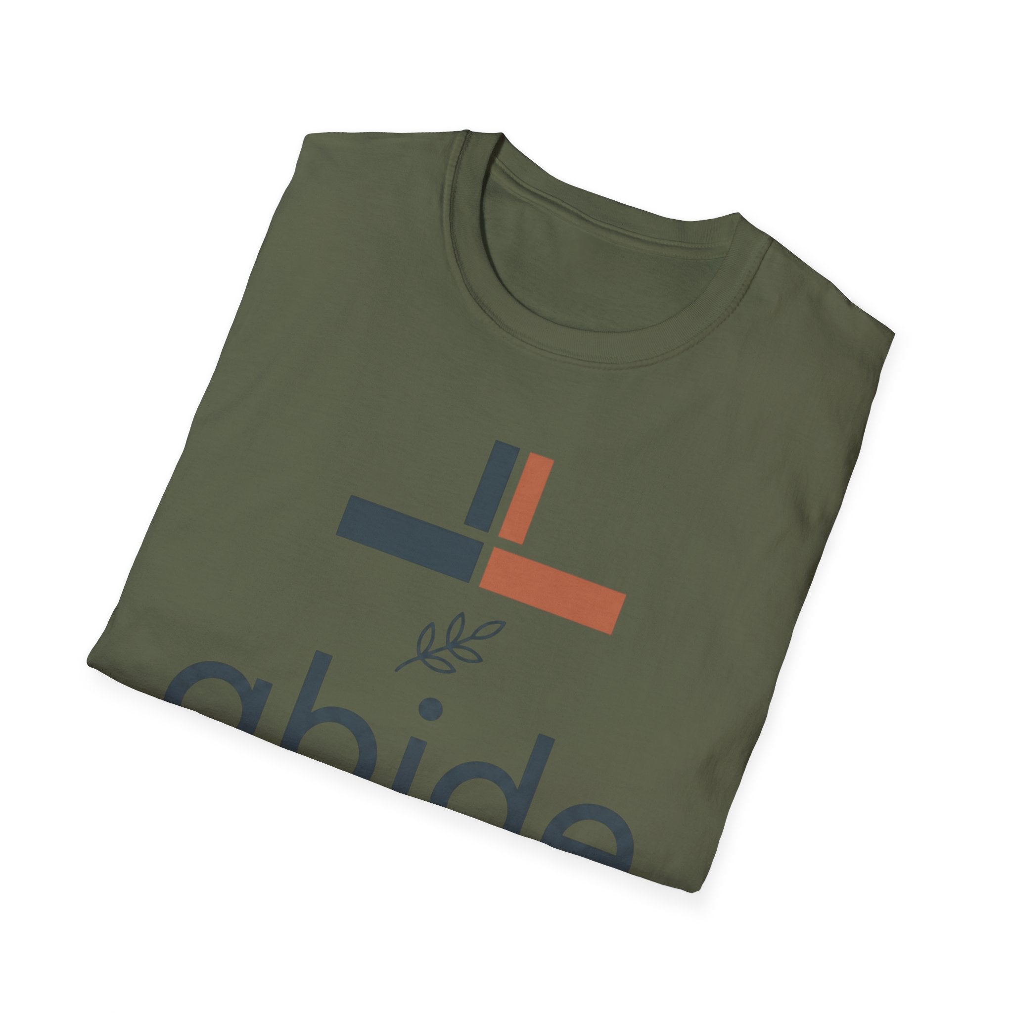 Abide T-Shirt — Christian John 15:4 Faith Tee