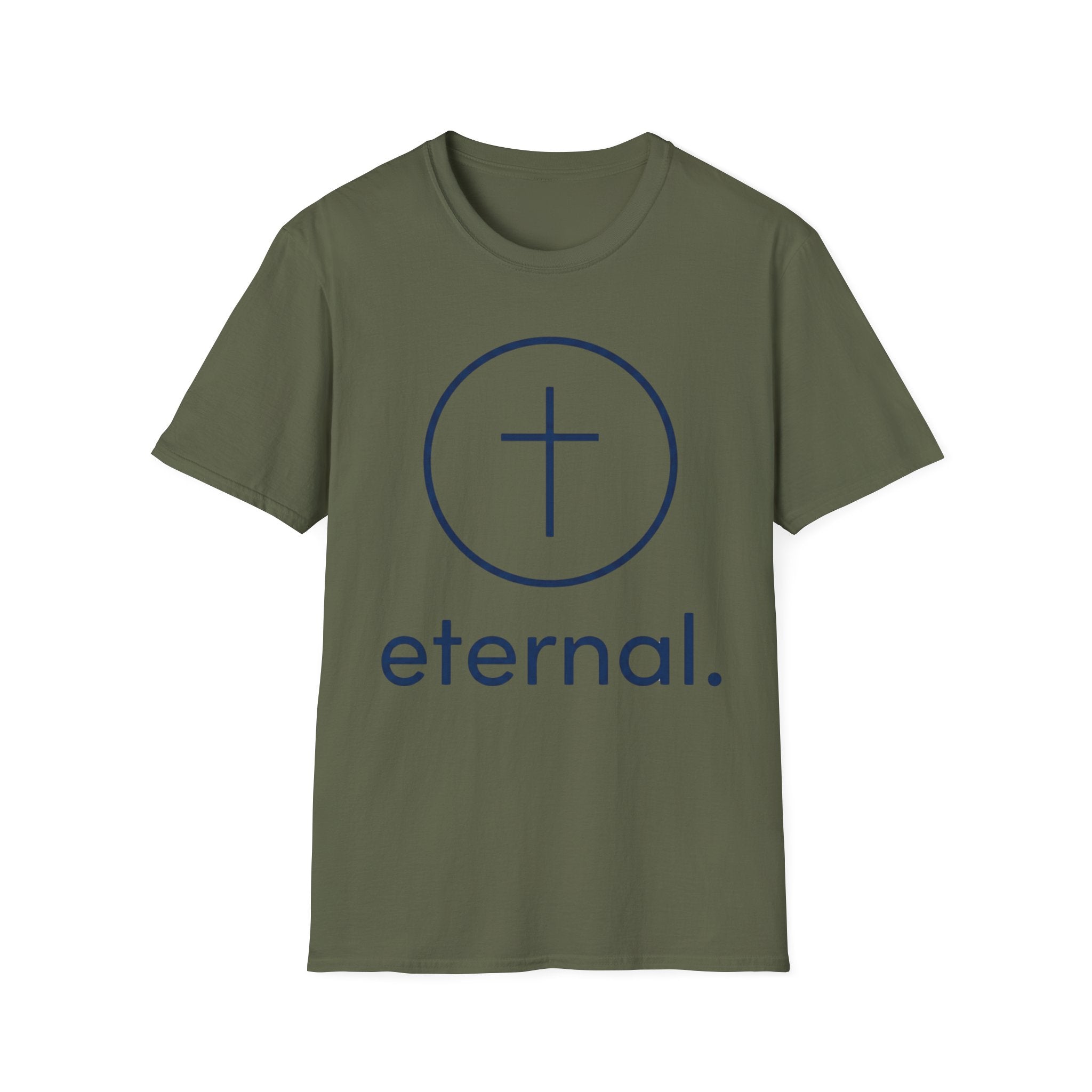 Christian T-Shirt - "eternal." Cross Minimalist Faith Tee