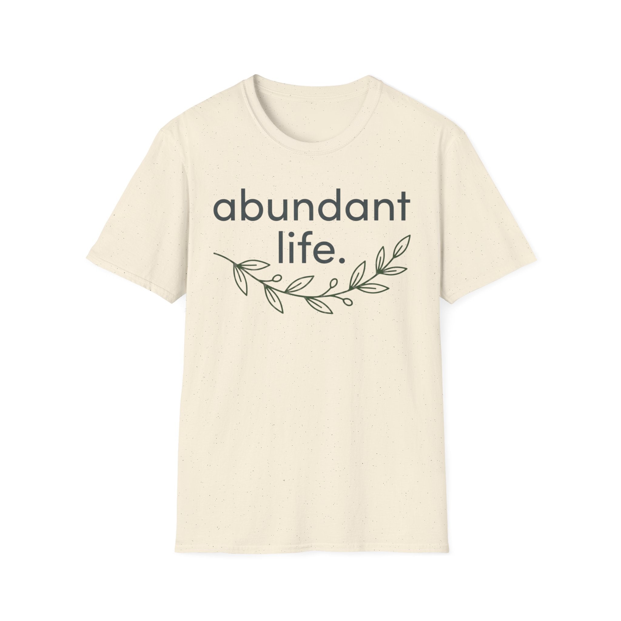 Abundant Life T-Shirt — Minimal Script Floral Tee