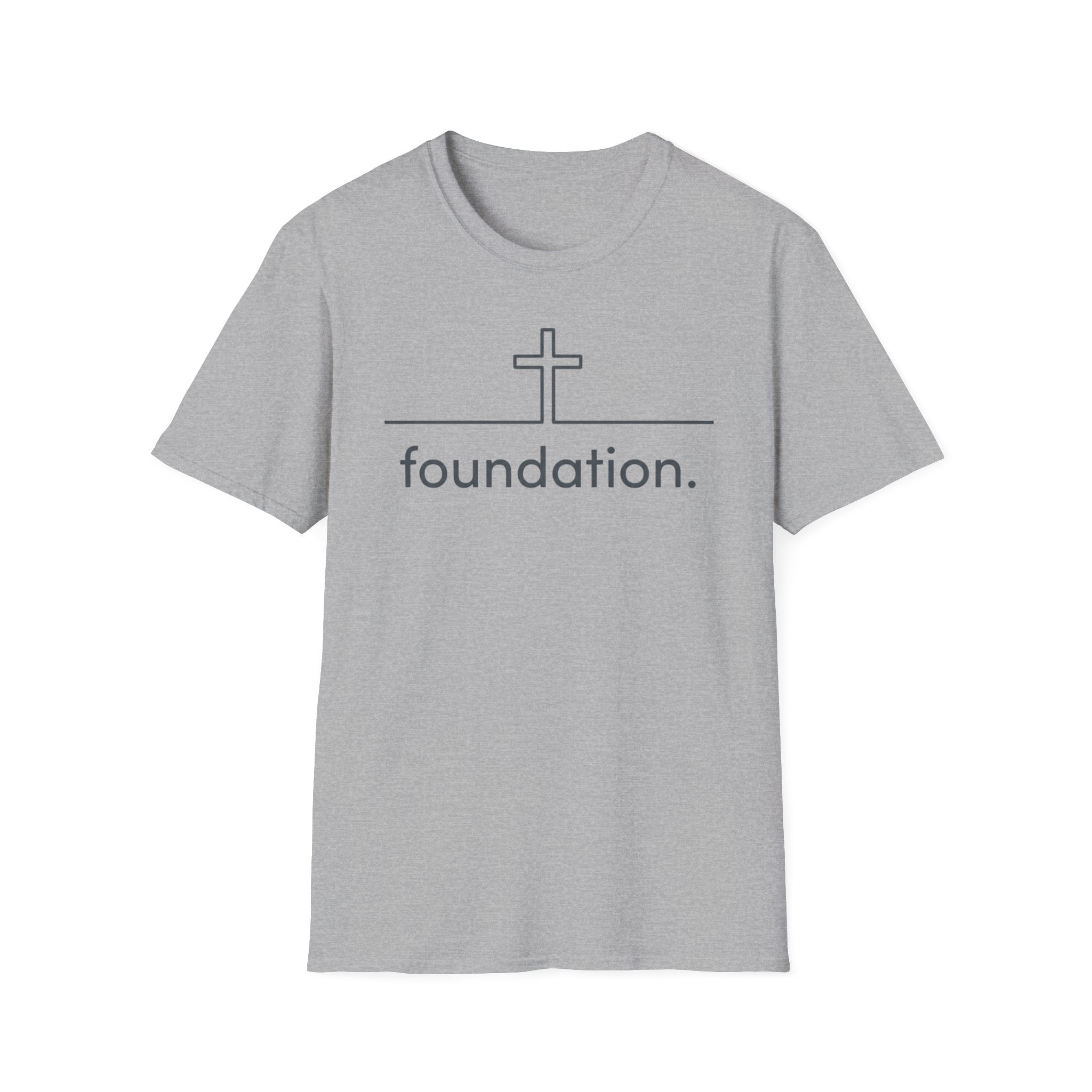 Foundation Cross T-Shirt — Minimal Christian Faith Tee