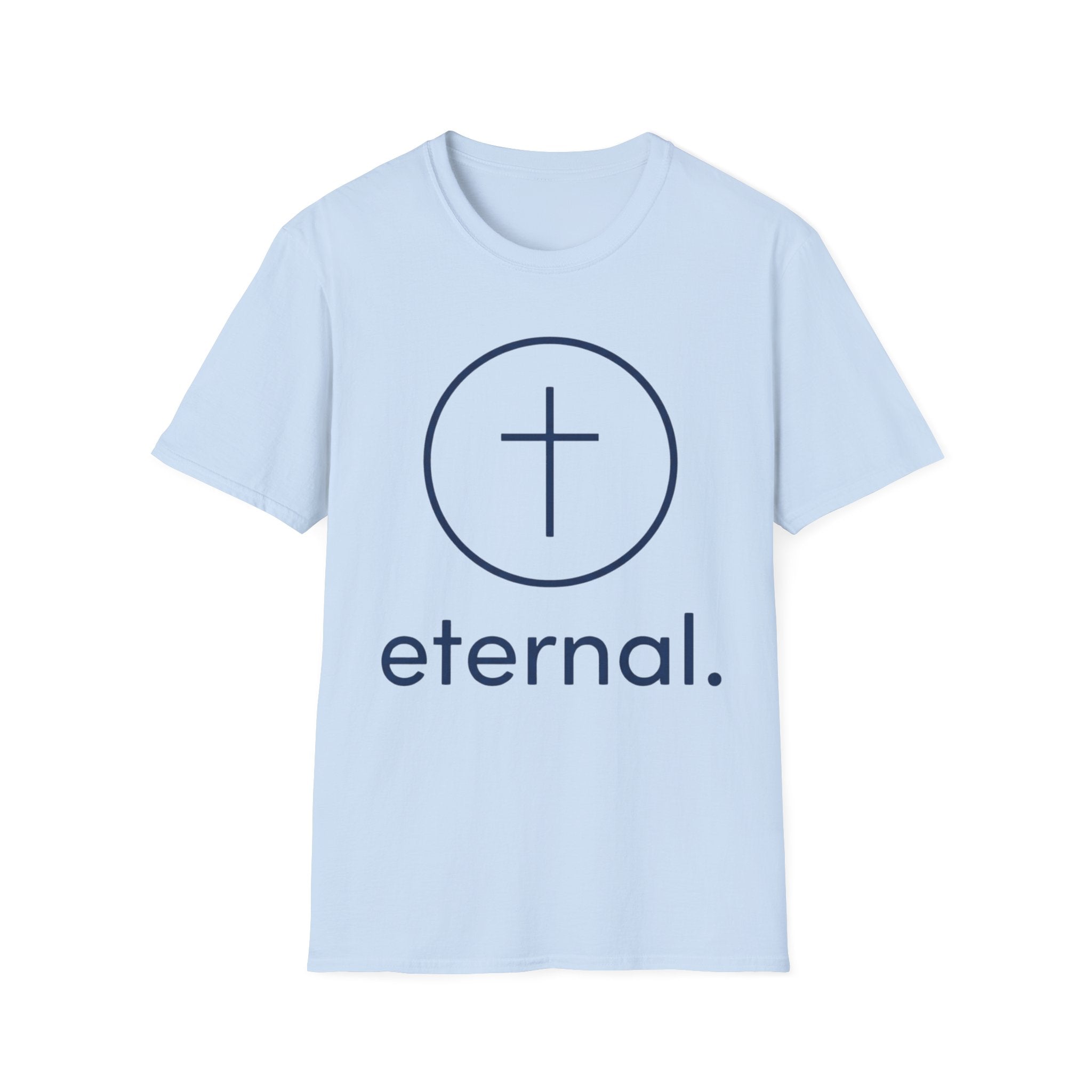 Christian T-Shirt - "eternal." Cross Minimalist Faith Tee