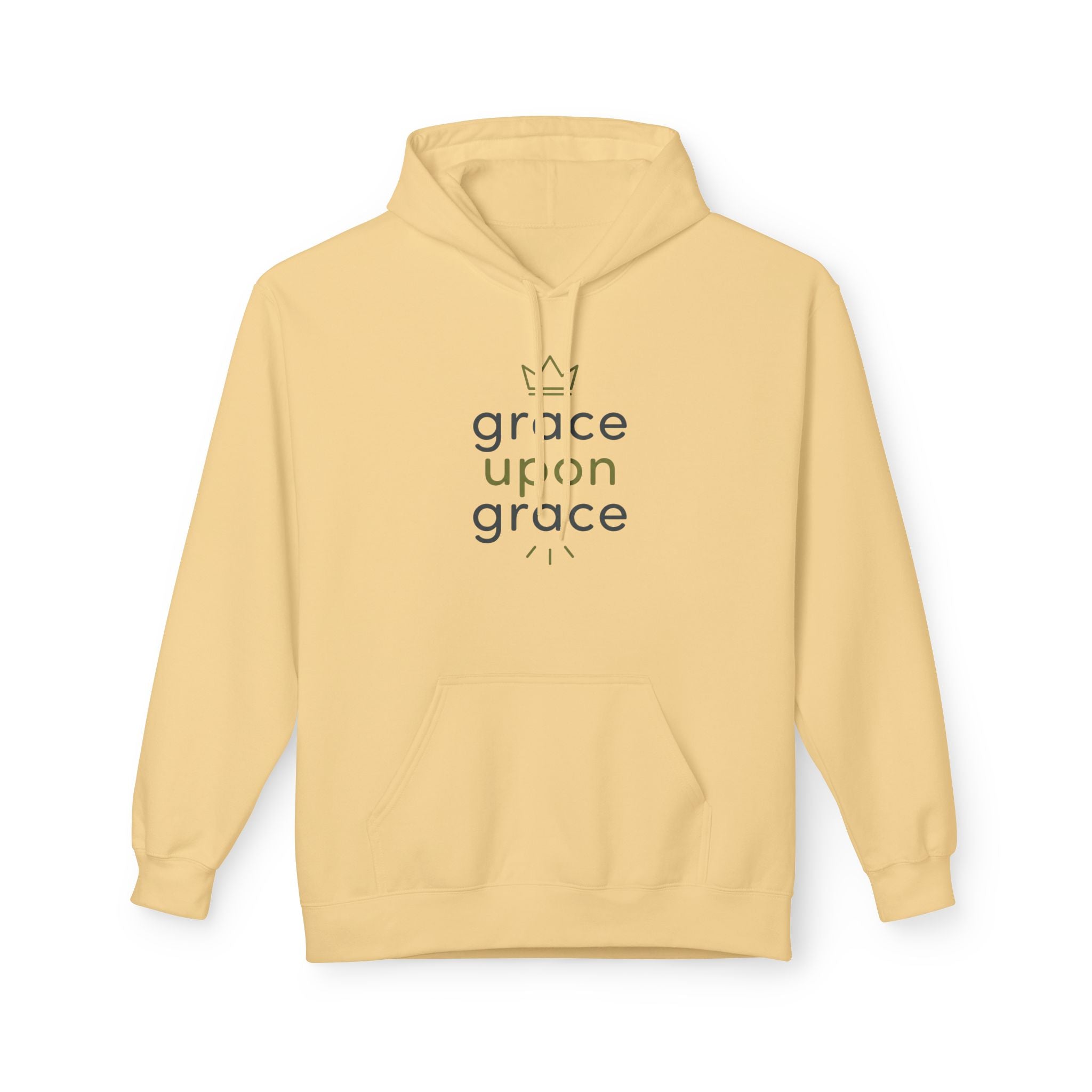 Grace Upon Grace Hoodie — Minimal Christian Faith Sweatshirt
