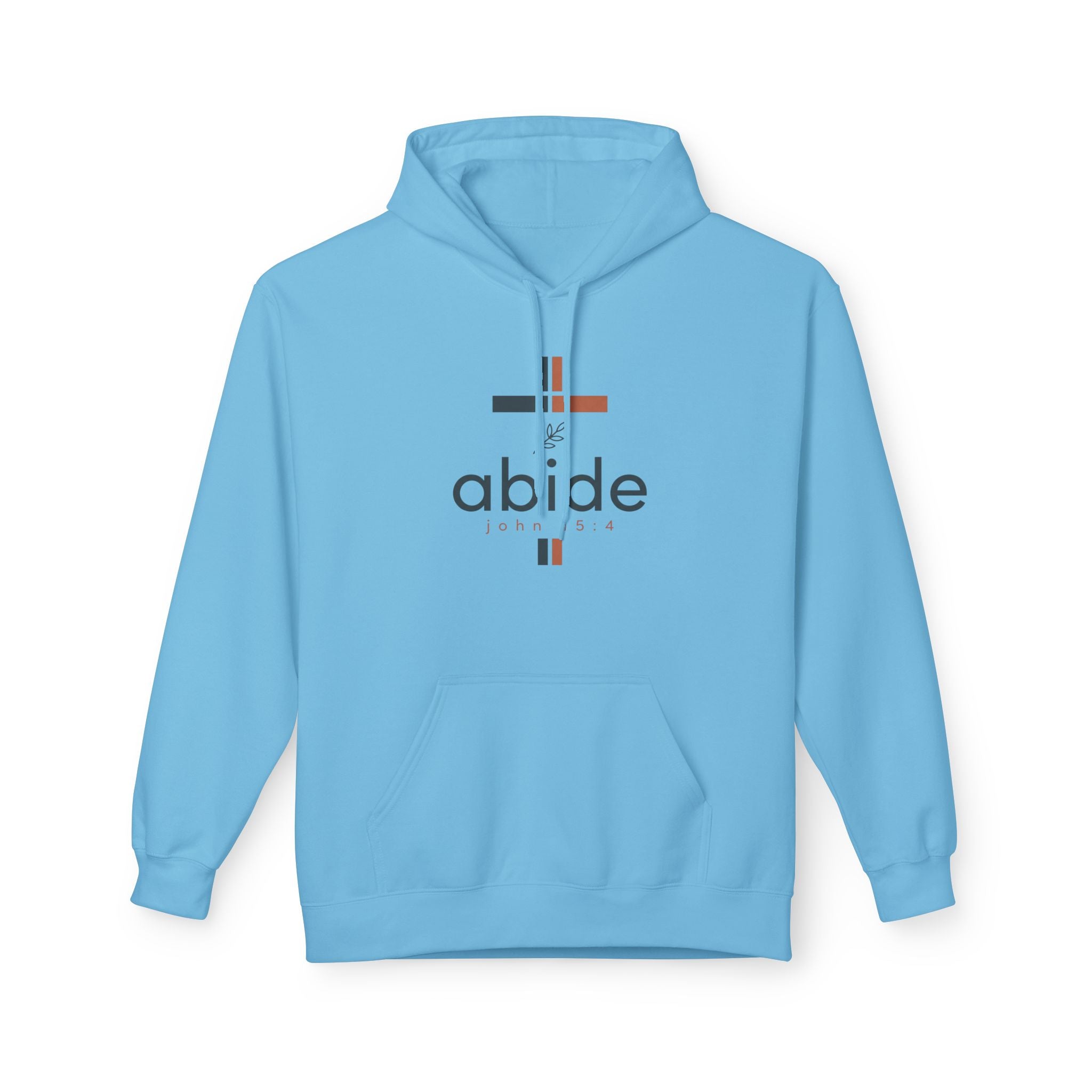Abide Cross Hoodie – Minimal Faith Graphic Pullover
