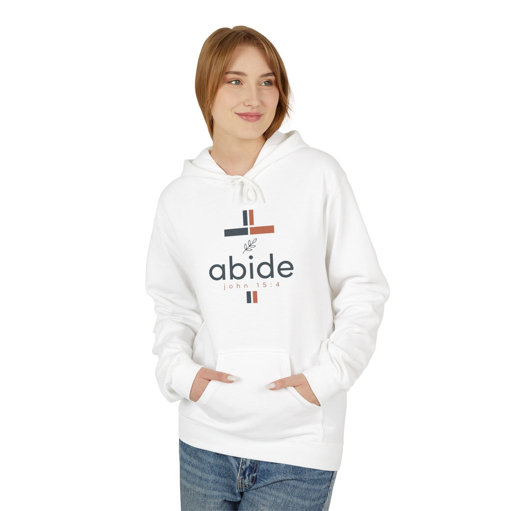Abide Cross Hoodie – Minimal Faith Graphic Pullover