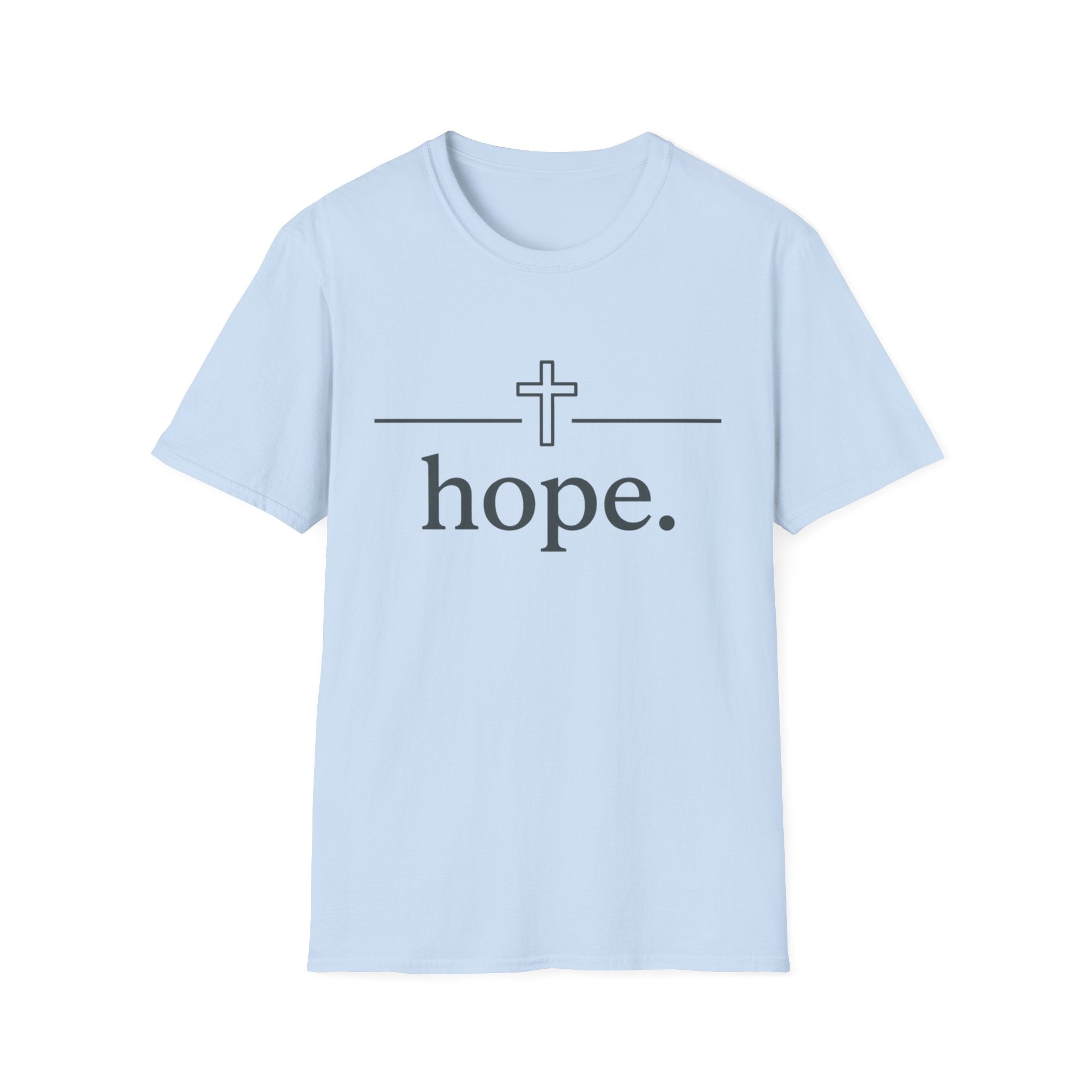 Hope Cross T-Shirt — Christian Faith Tee with "hope." Text