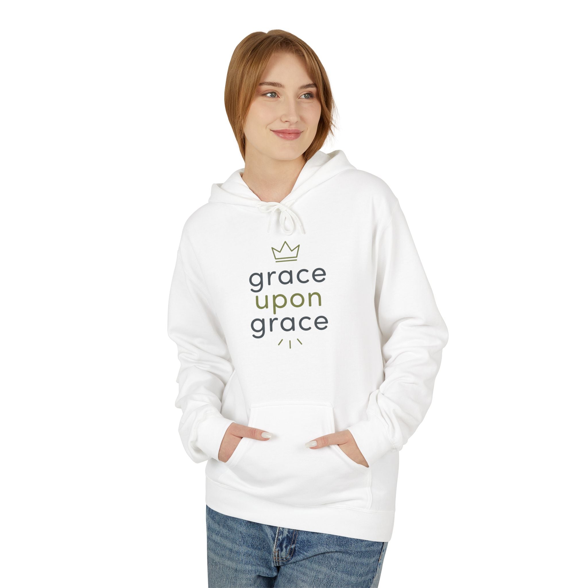 Grace Upon Grace Hoodie — Minimal Christian Faith Sweatshirt