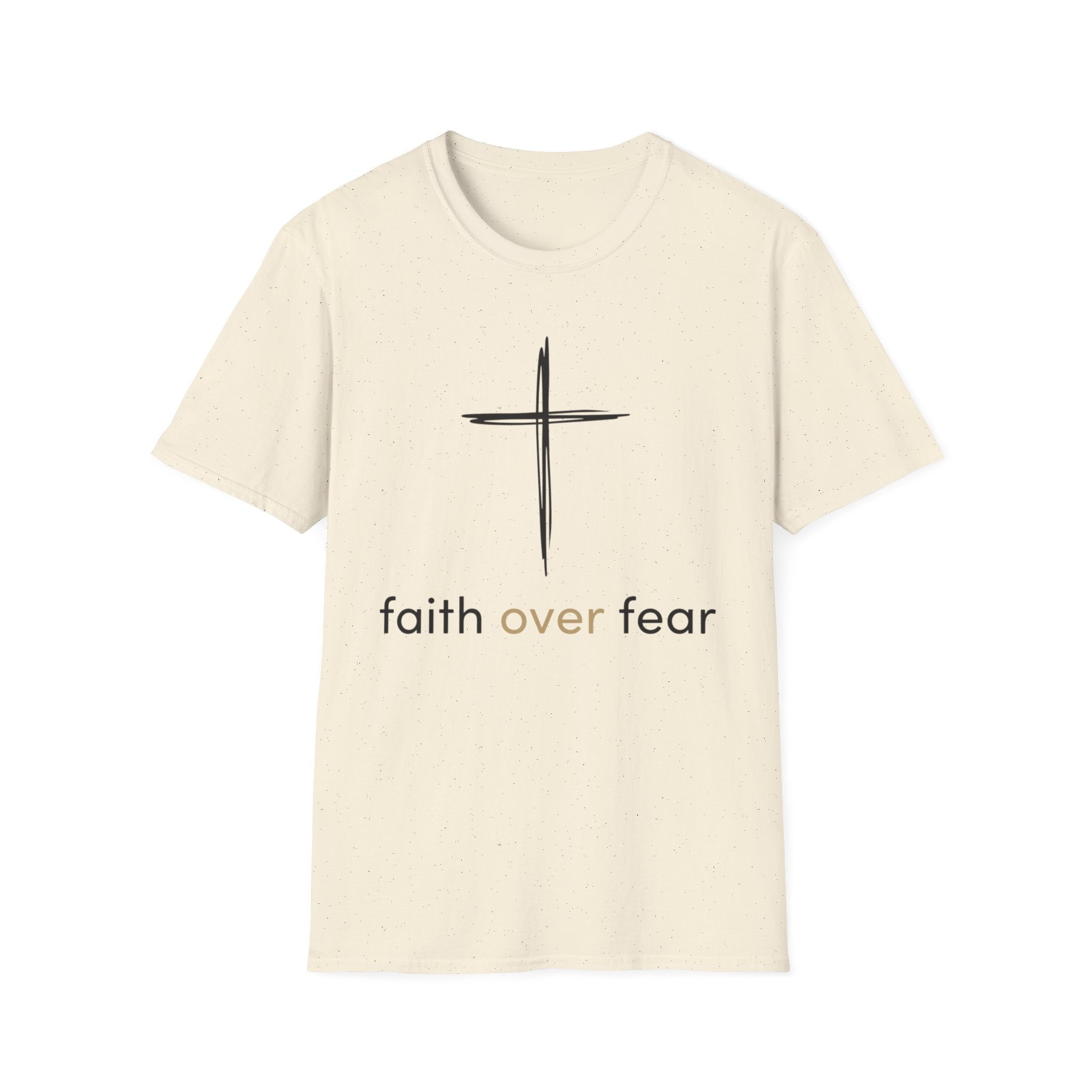 Faith Over Fear T-Shirt — Christian Cross Inspirational Tee