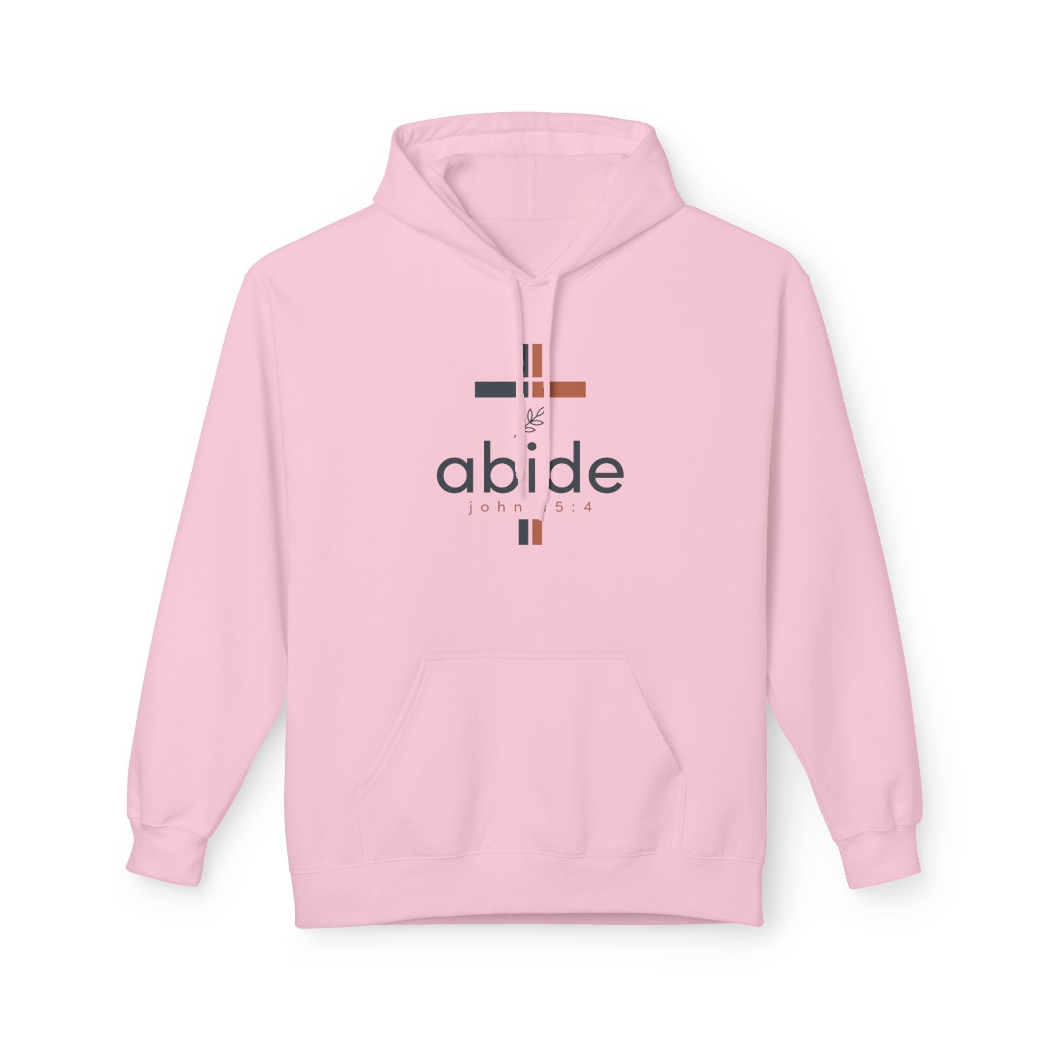 Abide Cross Hoodie – Minimal Faith Graphic Pullover