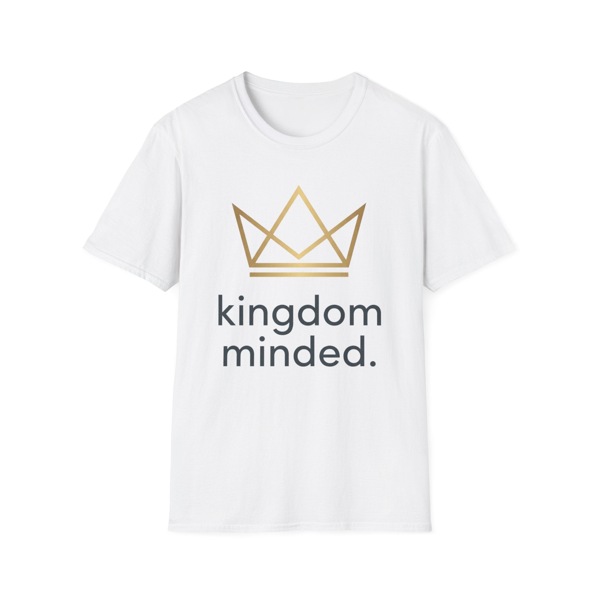Kingdom Minded T-Shirt — Gold Crown Christian Faith Tee