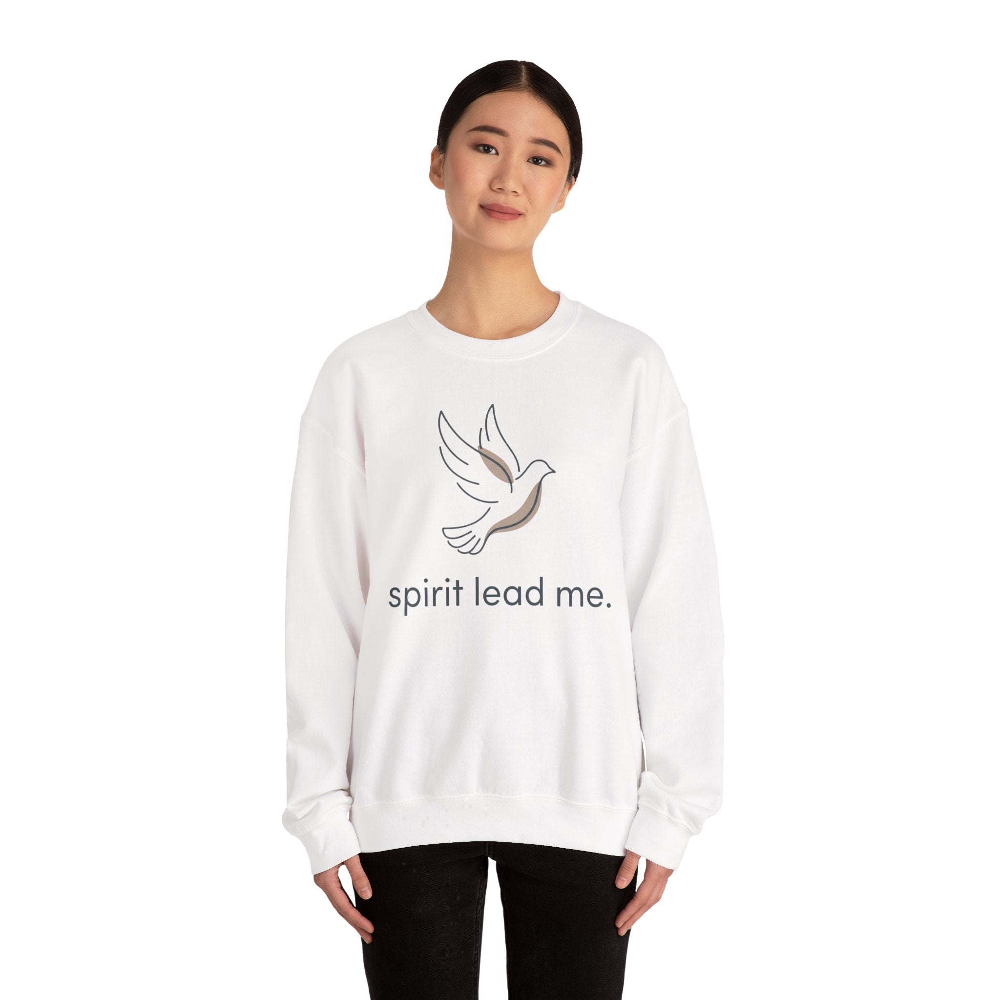 Spirit Lead Me Crewneck Sweatshirt — Dove Inspirational Religious Sweatshirt