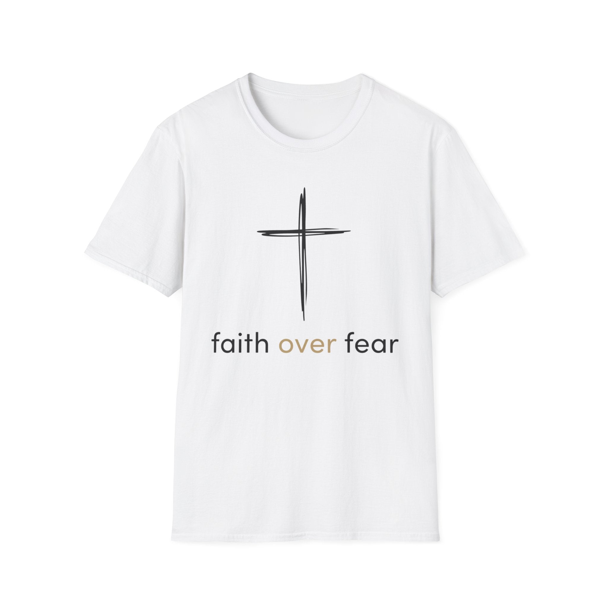 Faith Over Fear T-Shirt — Christian Cross Inspirational Tee