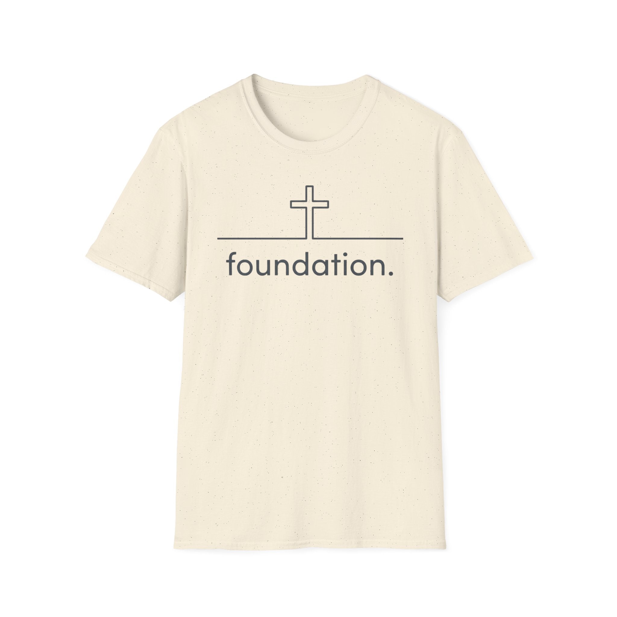 Foundation Cross T-Shirt — Minimal Christian Faith Tee