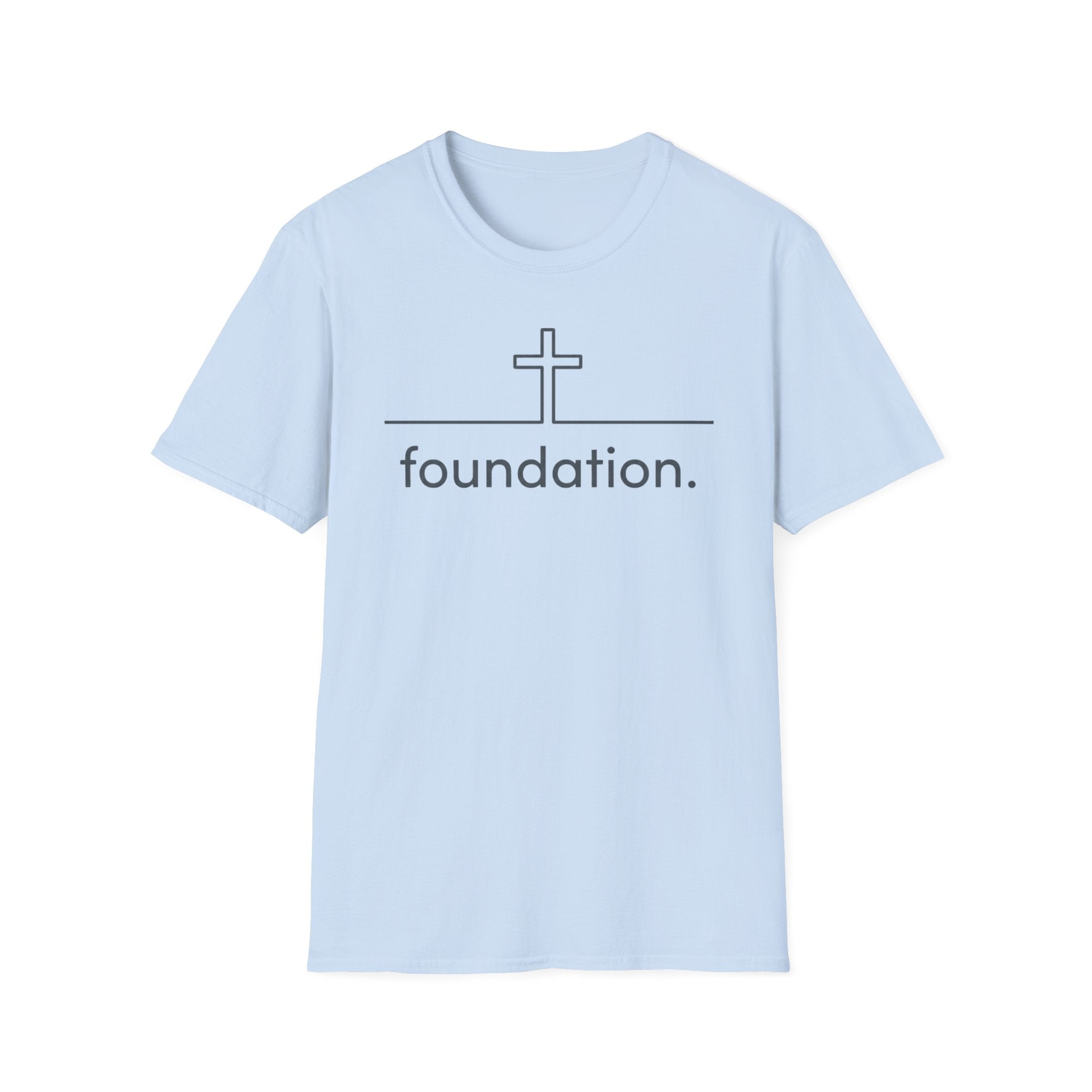 Foundation Cross T-Shirt — Minimal Christian Faith Tee
