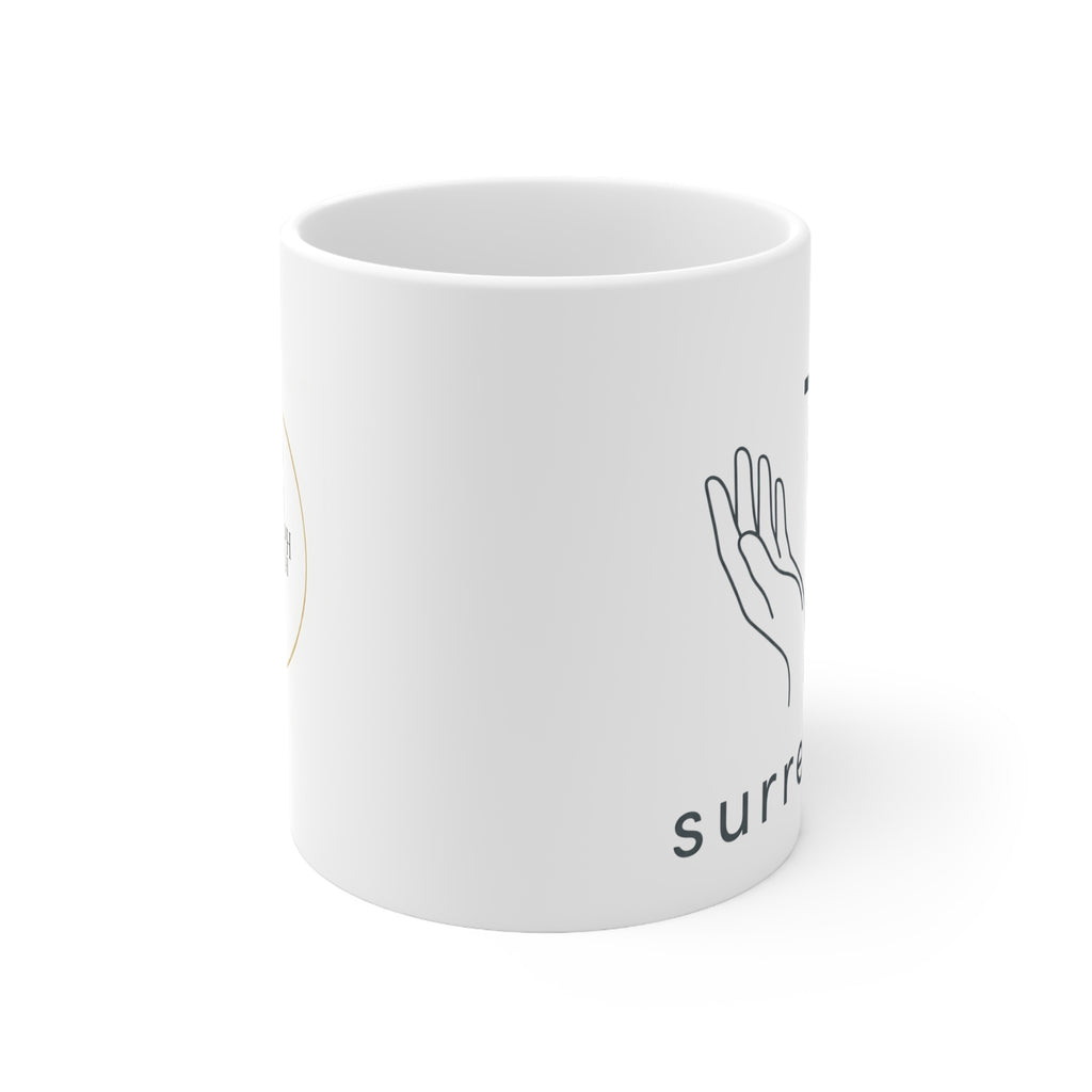 Ceramic Mug — Seraph Stitch Logo & 'Support Small' Minimalist Coffee Cup