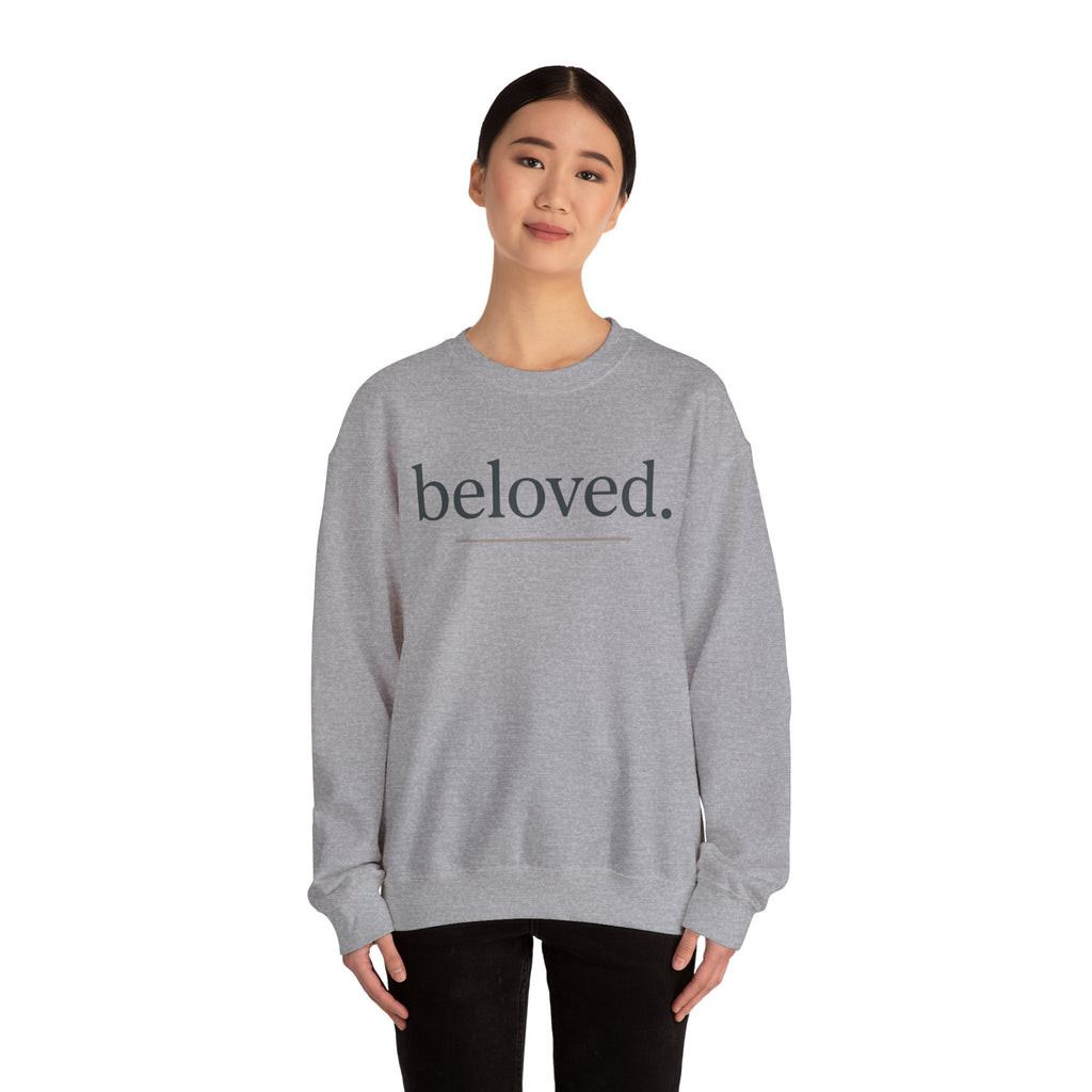 Beloved Crewneck Sweatshirt — Minimal Comfort Pullover with “beloved.” Script
