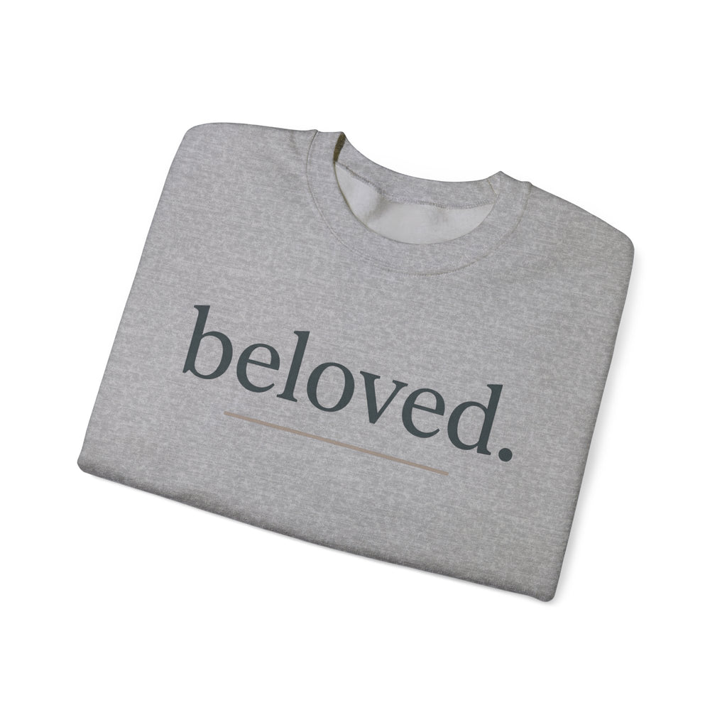 Beloved Crewneck Sweatshirt — Minimal Comfort Pullover with “beloved.” Script