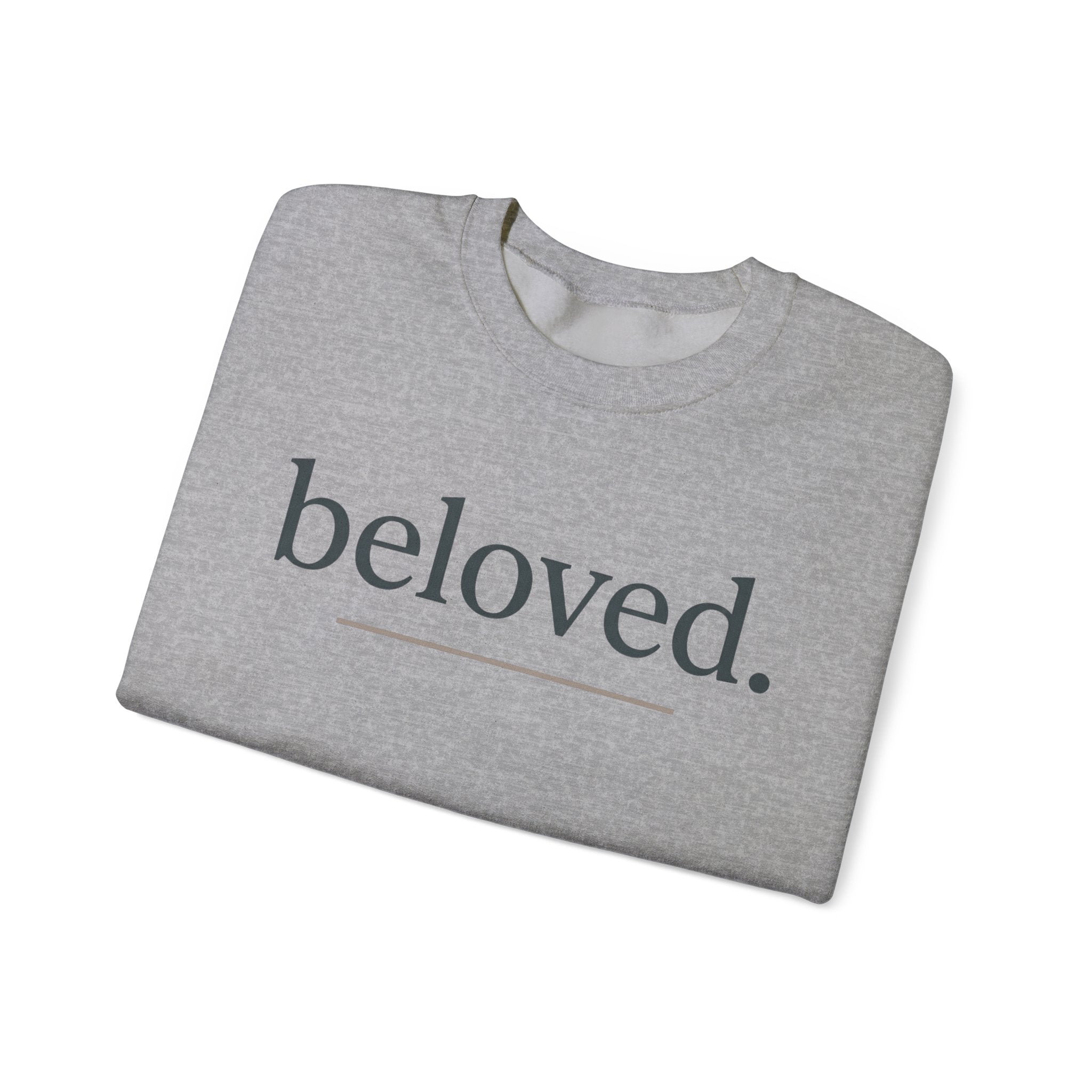 Beloved Crewneck Sweatshirt — Minimal Comfort Pullover with “beloved.” Script